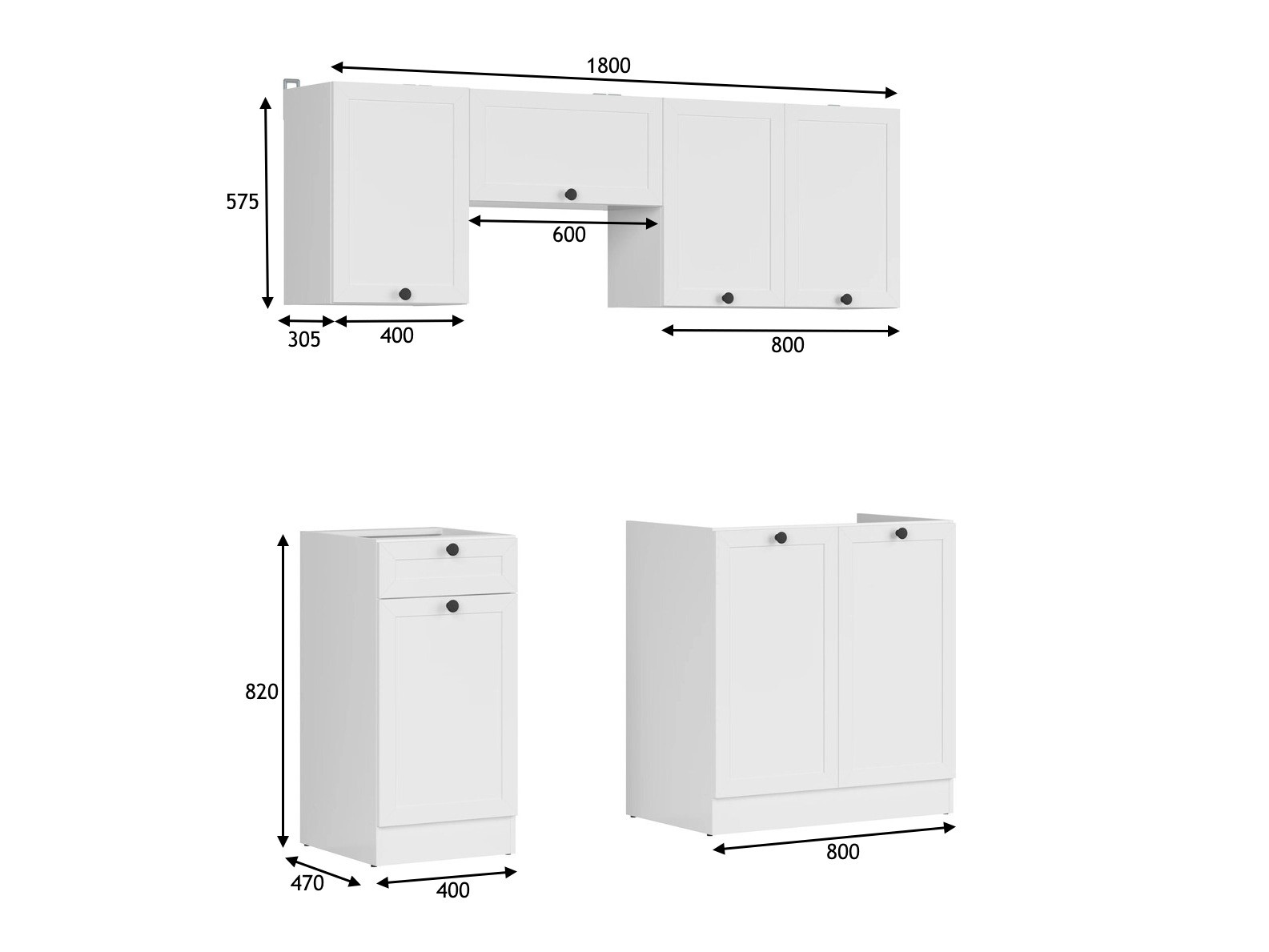 Cuisine complète modulaire Classic White 118