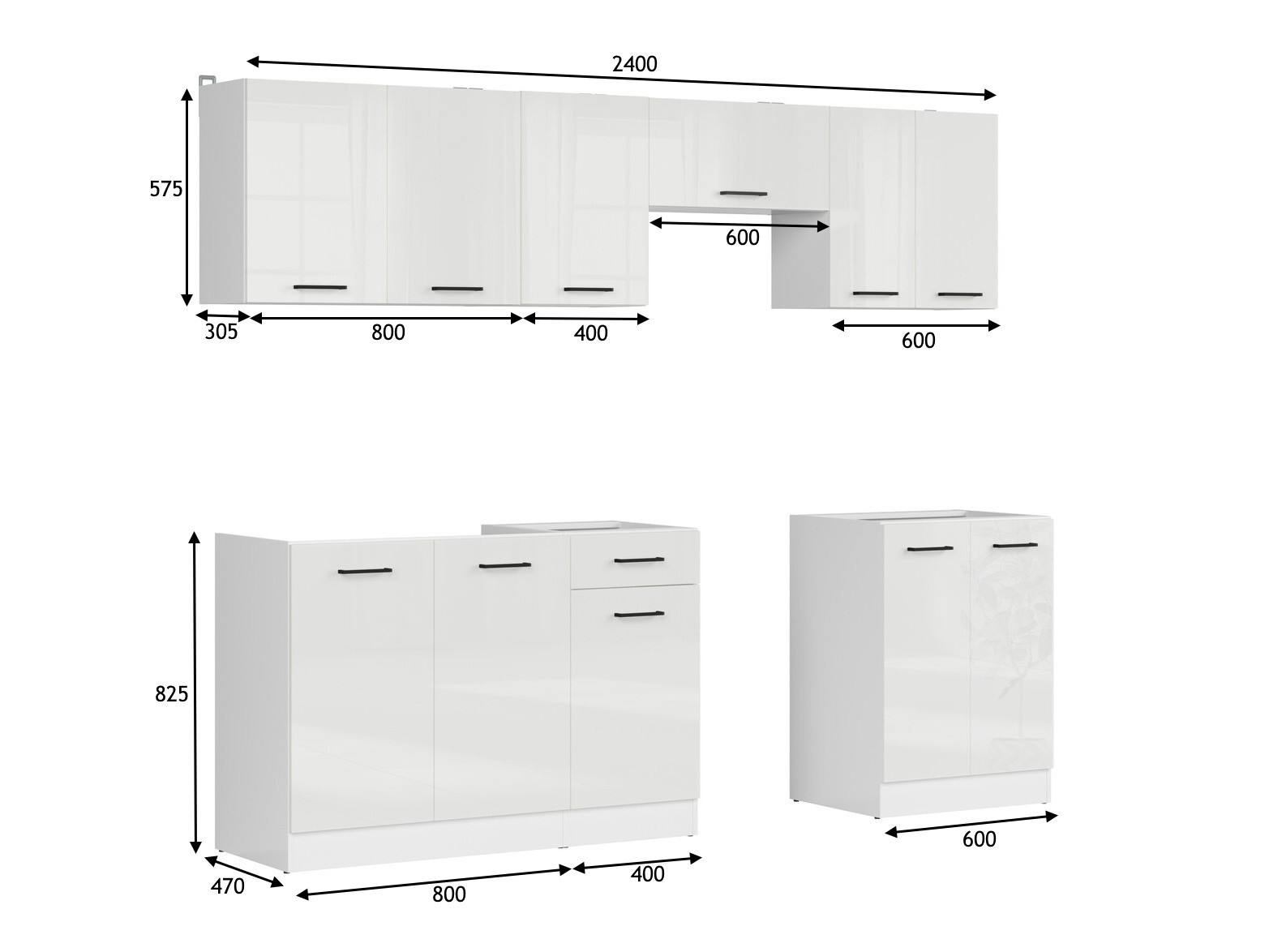 Cuisine complète modulaire Line White 119