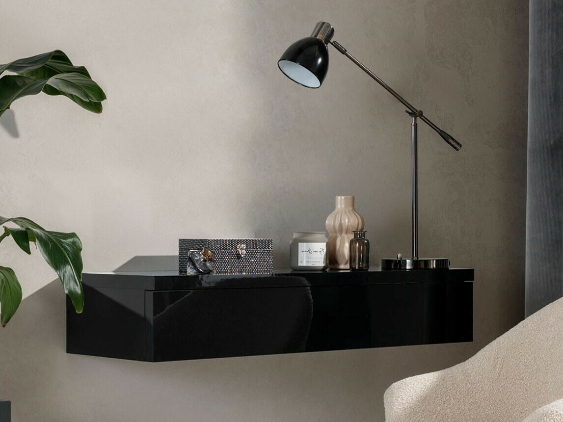 Coiffeuse Delpher (Noir + Noir brillant)