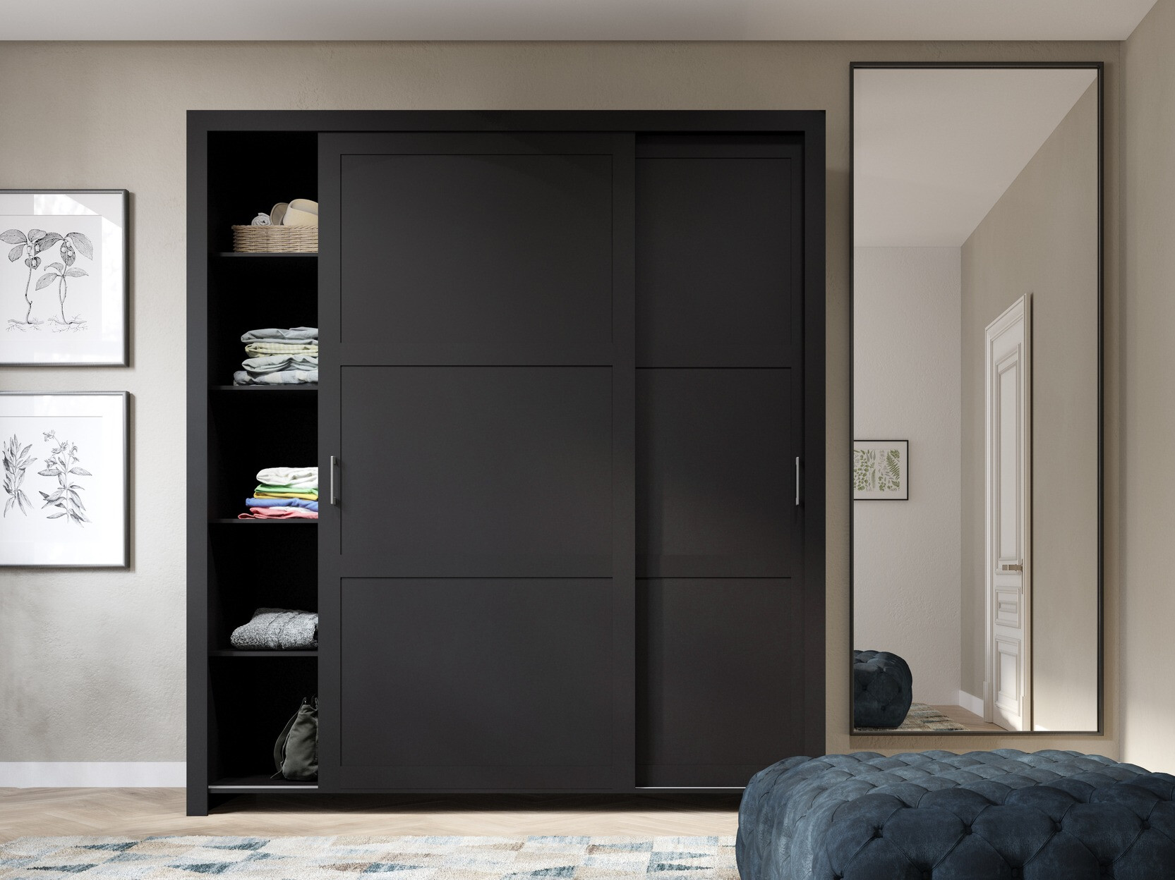 Armoire Murrieta 190 (Noir)