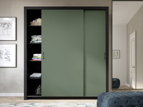 Armoire Murrieta 192 (Noir + Vert)