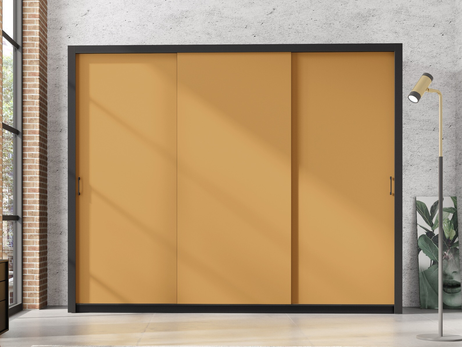 Armoire Murrieta 193 (Noir + Jaune)