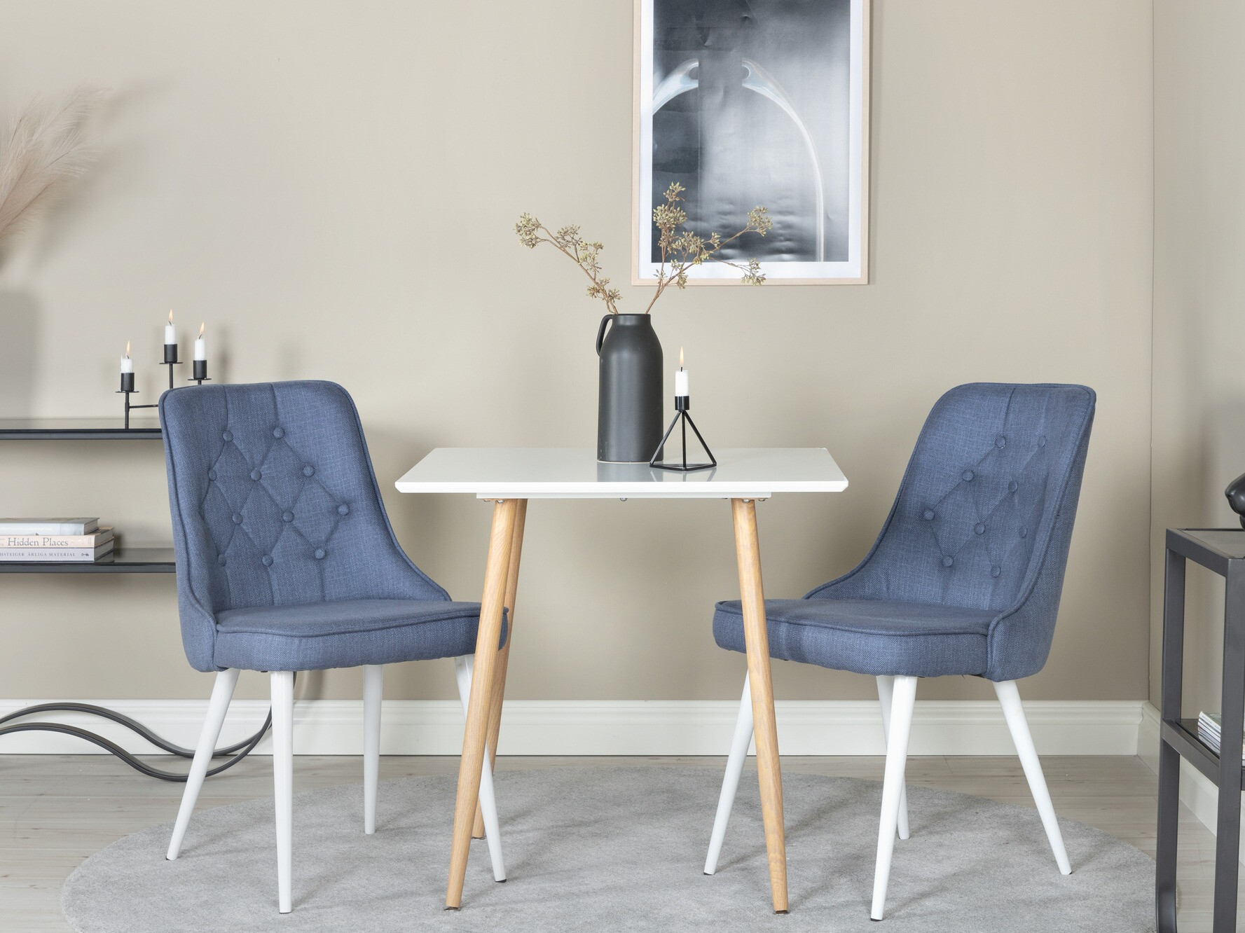 Table Dallas 4310 (Blanc + Clair bois)