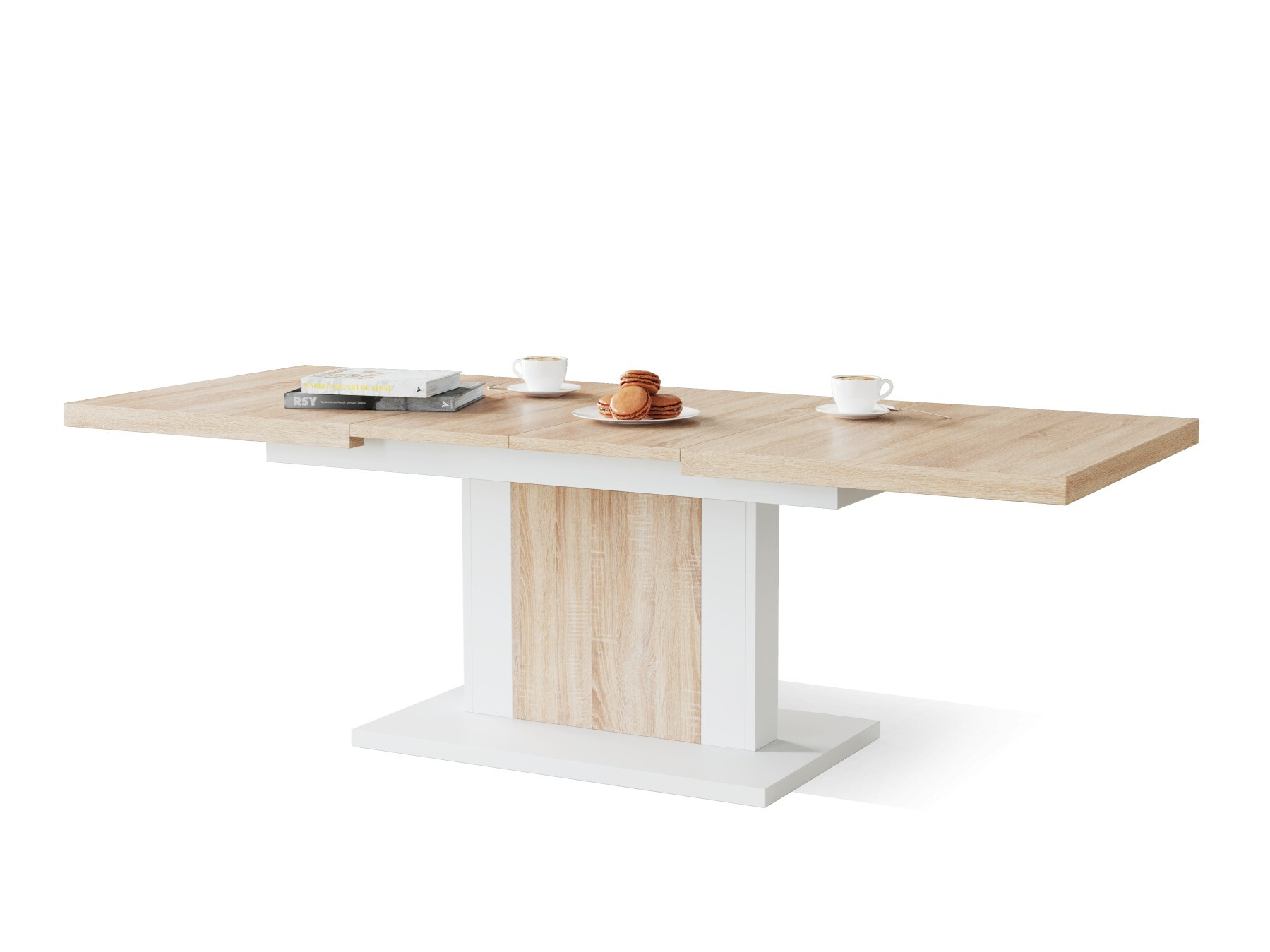 Transforming table basse Glendale 103 (Sonoma chêne + Blanc)