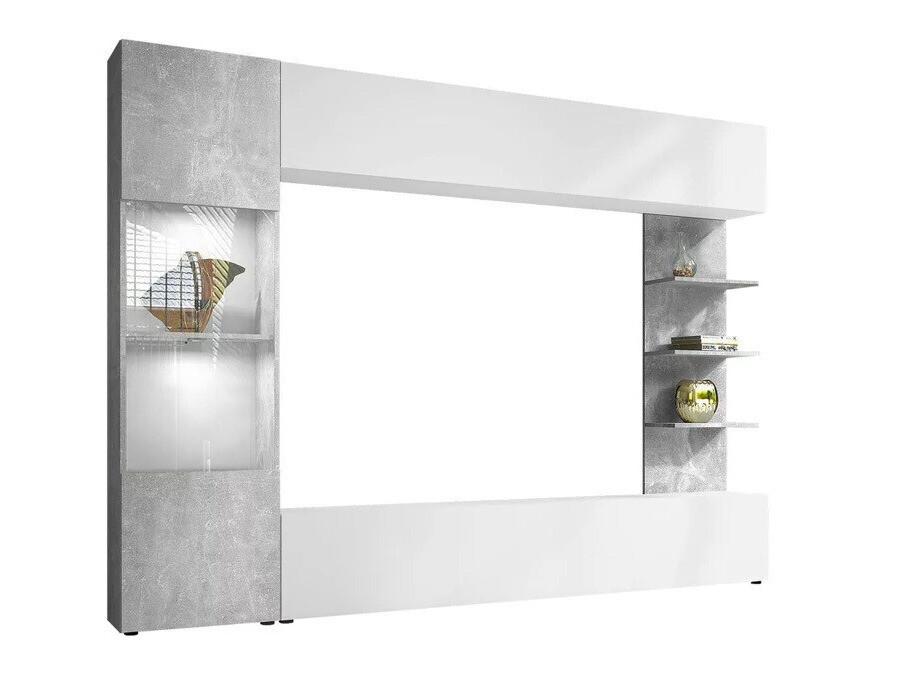 Ensemble de salon Comfivo Animus (Blanc + Béton)