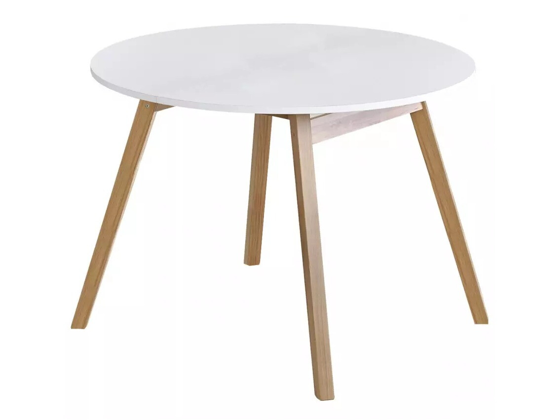 Table Houston 981 (Blanc brillant + Chêne)