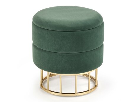 Pouf Houston 819 (Vert foncé + Doré)
