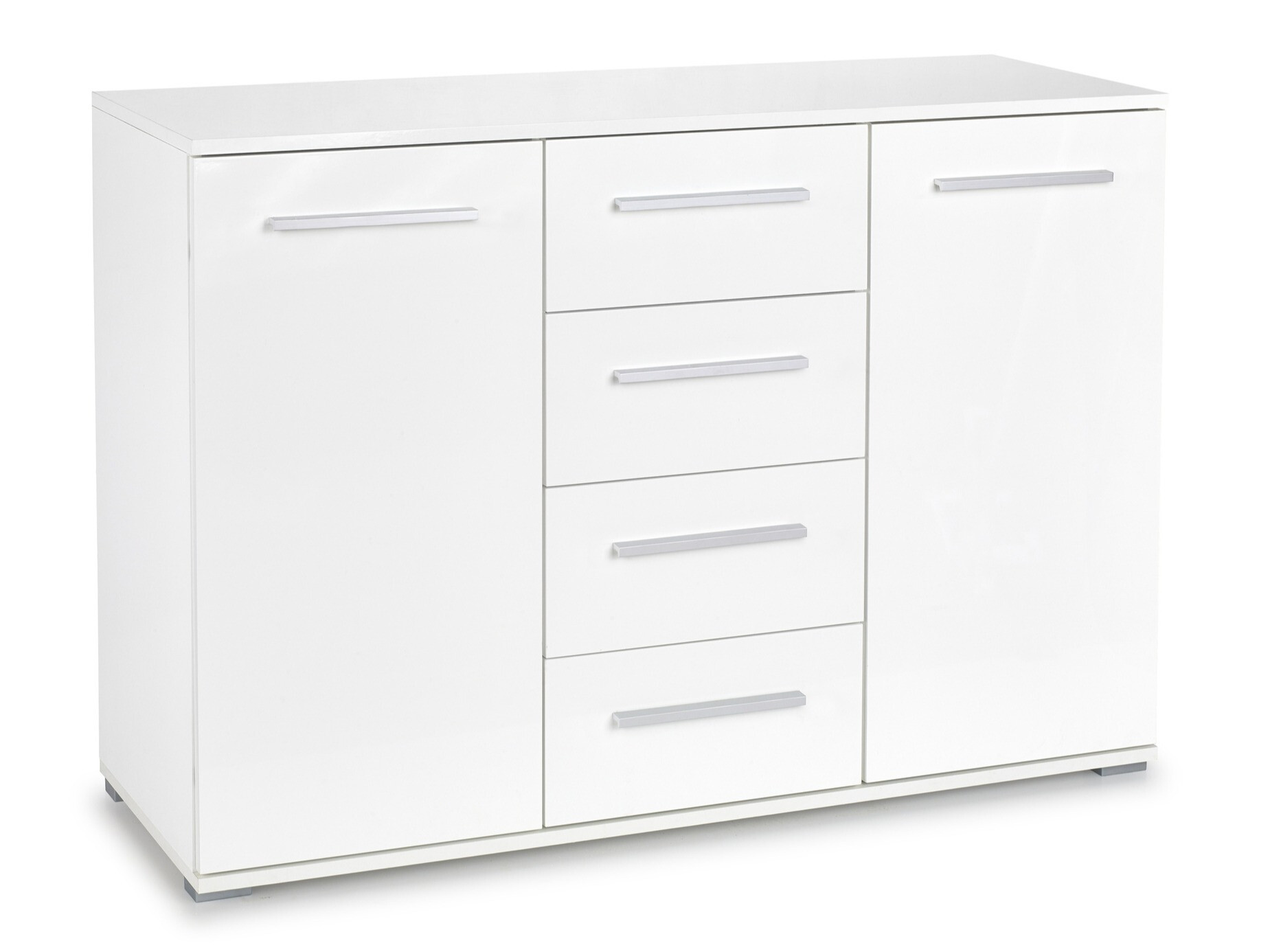 Commode Cirveso 103 (Blanc + Blanc brillant)