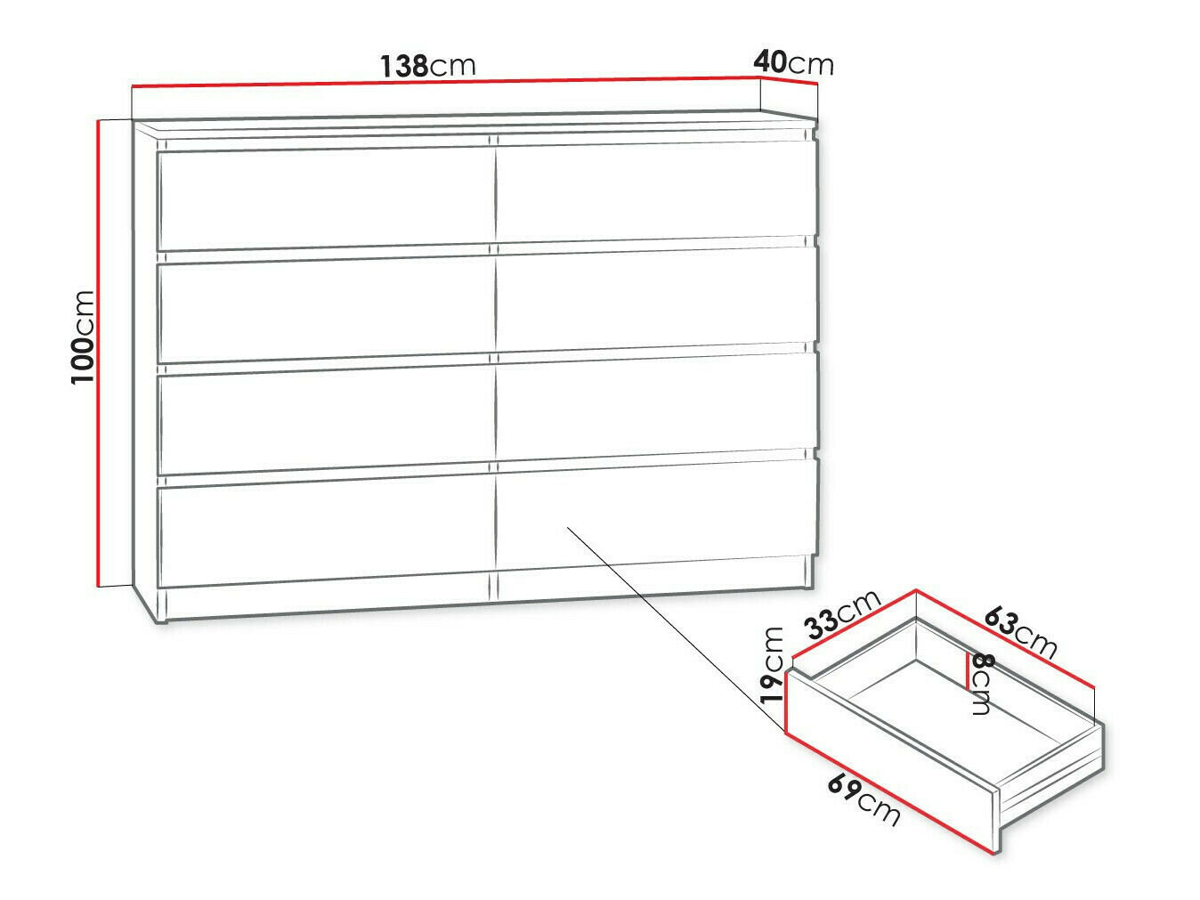 Commode Comfivo Structor III (Sonoma chêne)