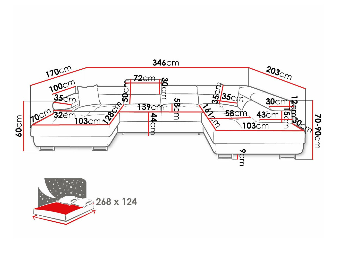 Canapé d'angle Comfivo Vinetum III (Poso 110)