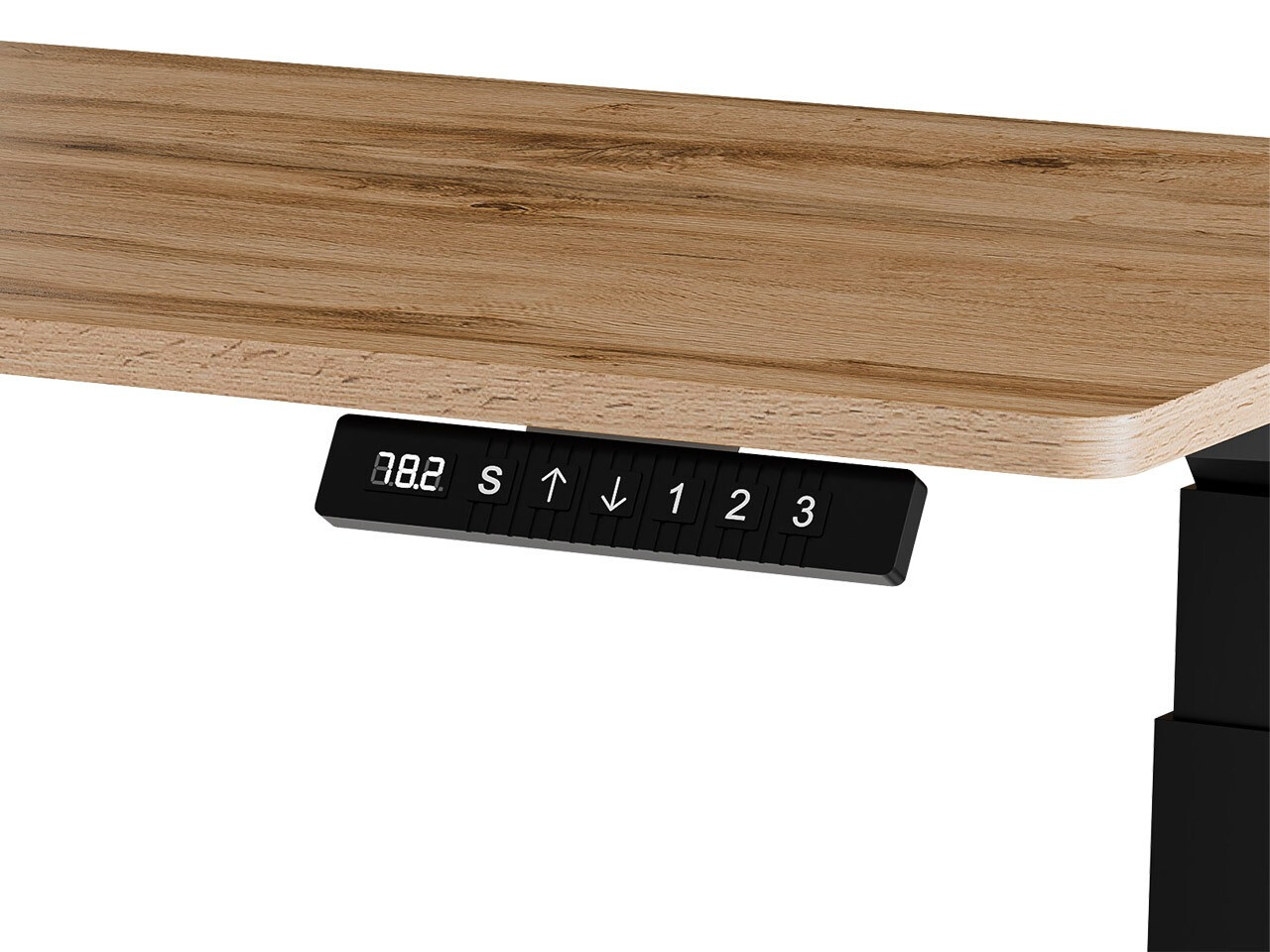 Bureau réglable en hauteur Charlotte 194 (Blanc + Noir)