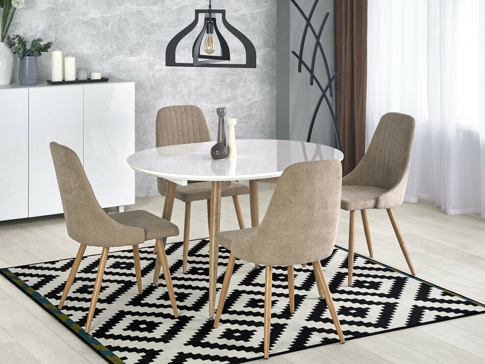 Table Houston Humus (Blanc + Chêne de san remo)