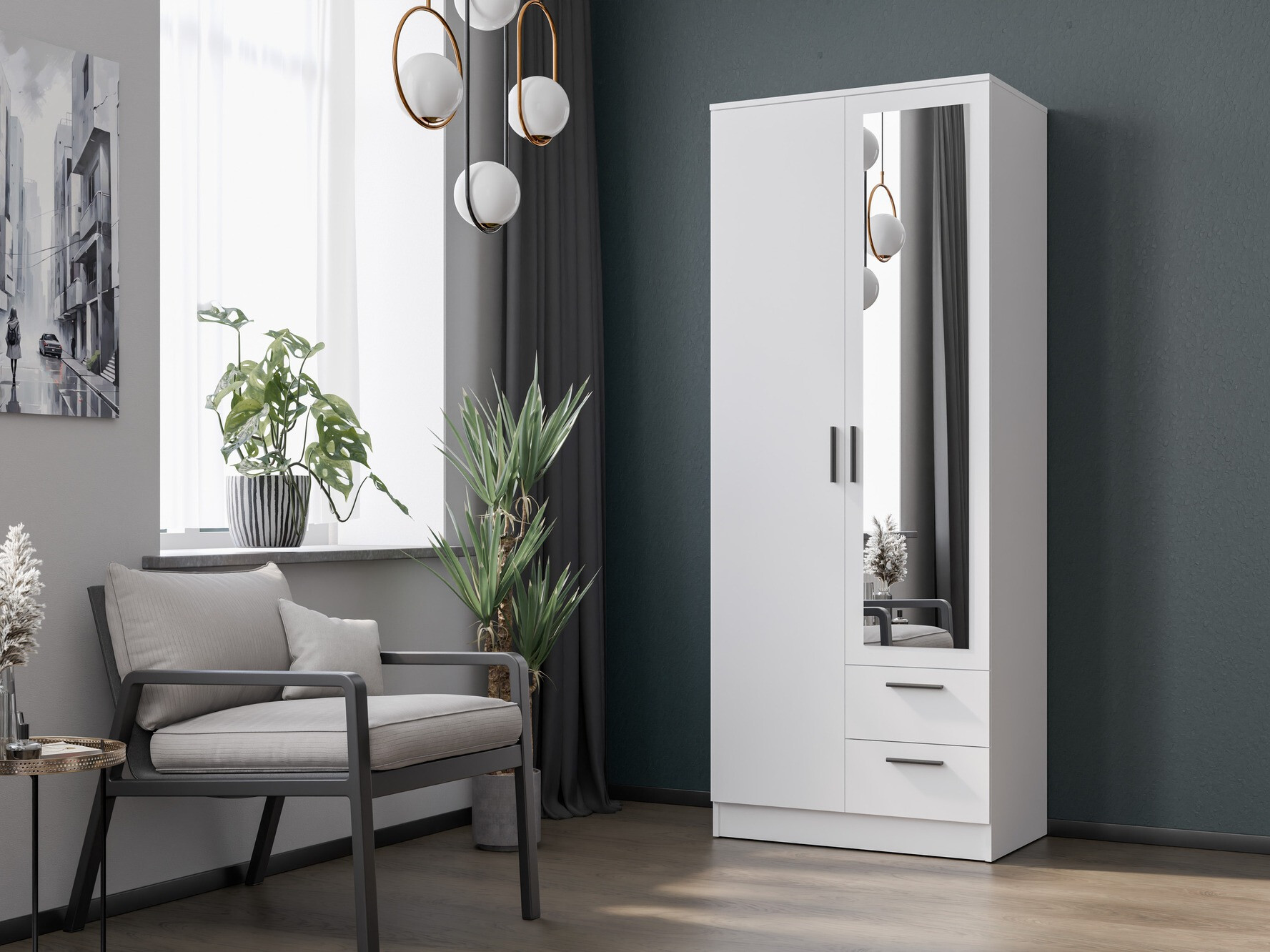 Armoire Orlando 224 (Blanc)