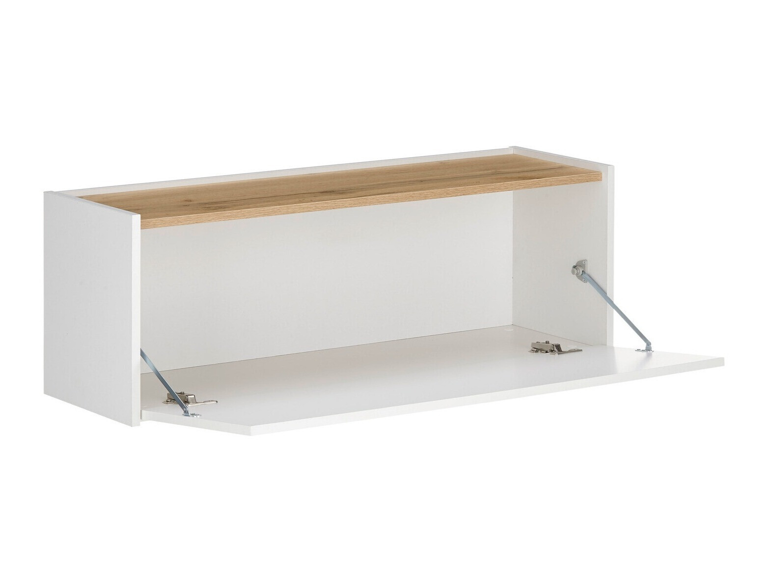 Armoire murale Elbsori 109 (Blanc + Chêne wotan)