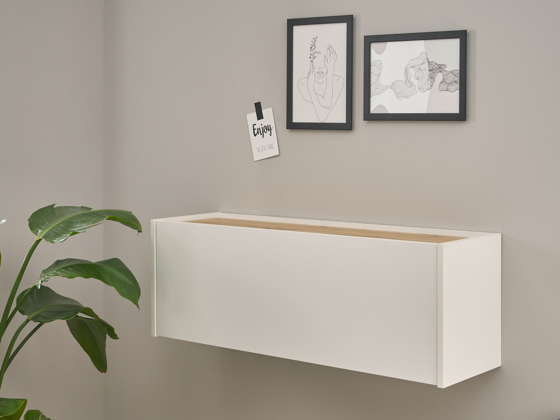 Bureau Elbsori 107 (Blanc + Chêne wotan)