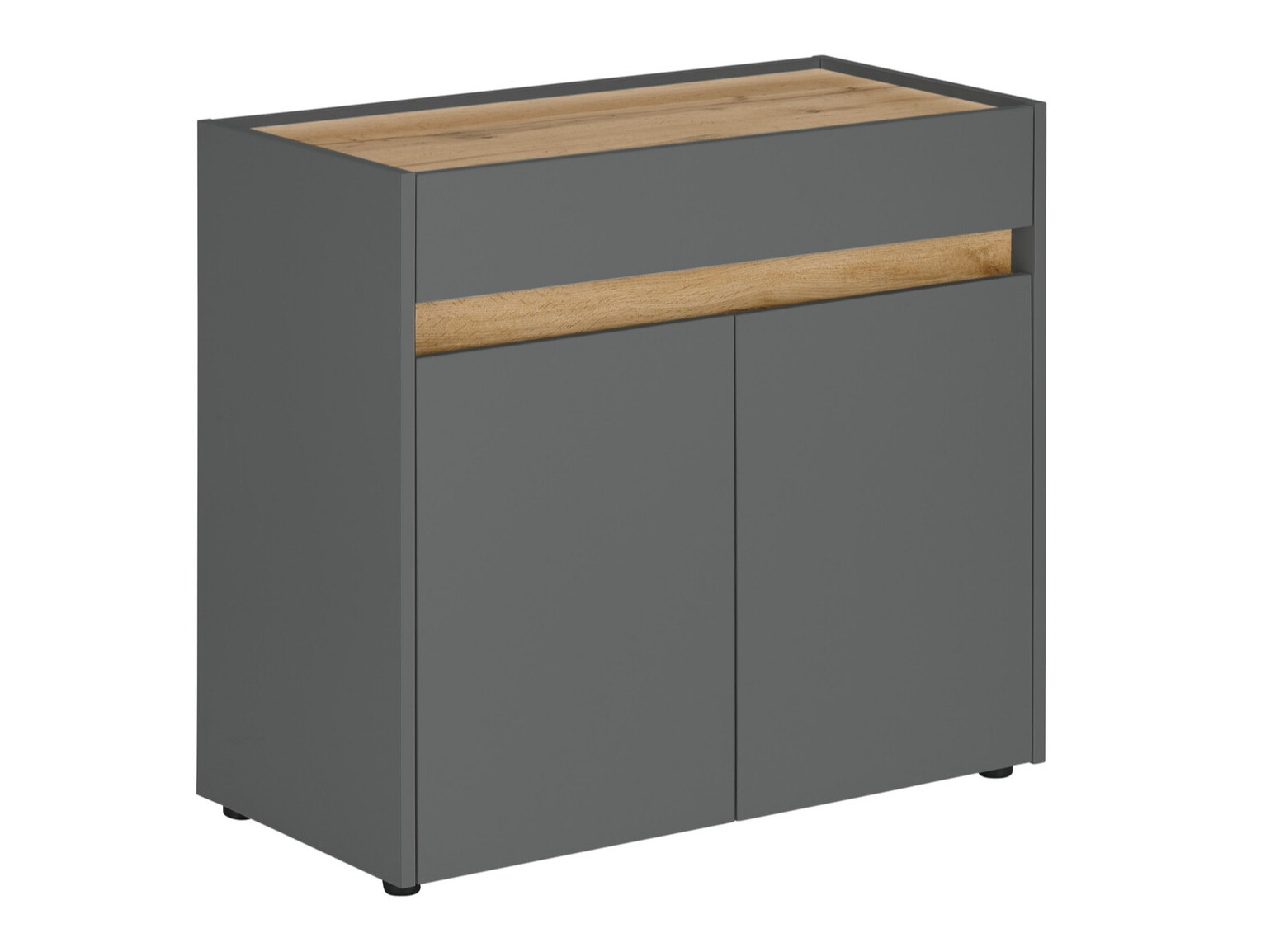 Commode Elbsori 110 (Anthracite + Chêne wotan)