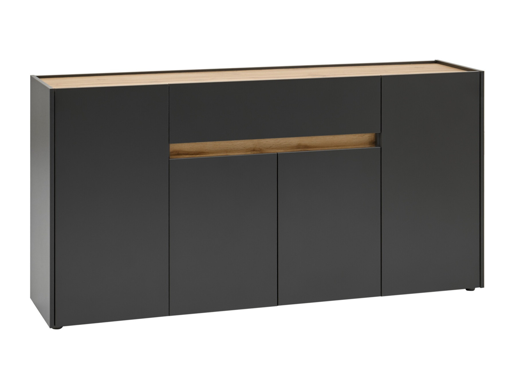 Commode Elbsori 117 (Anthracite + Chêne wotan)