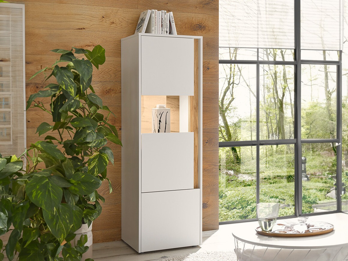 Étagère Elbsori 102 (Blanc + Chêne wotan)