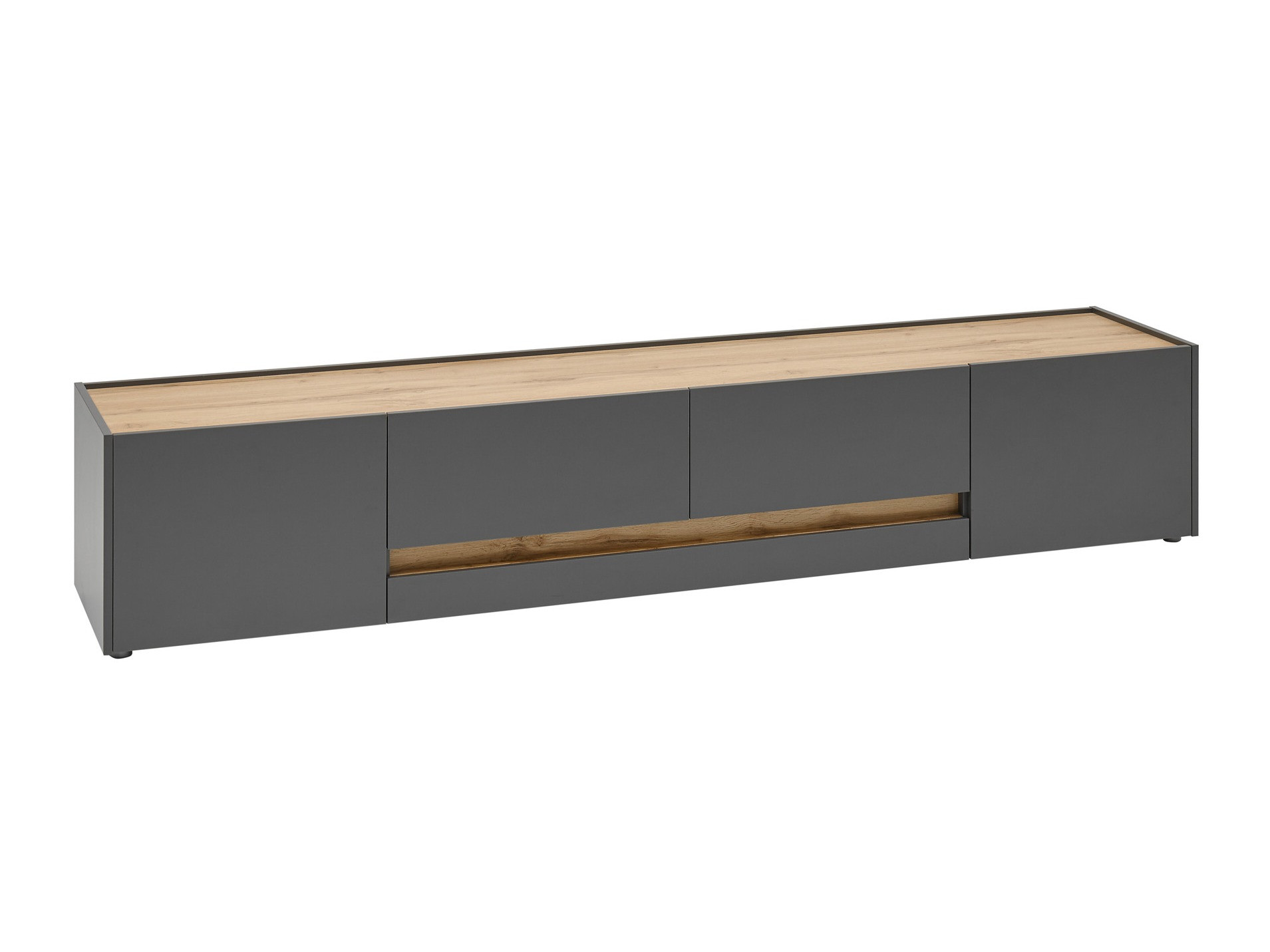 Meuble TV Elbsori 116 (Anthracite + Chêne wotan)