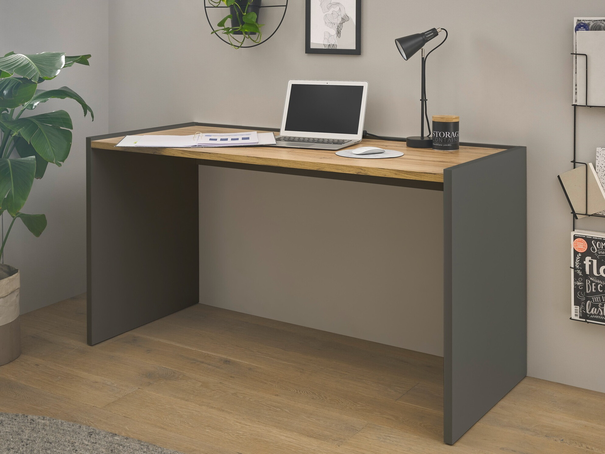 Bureau Elbsori 119 (Anthracite + Chêne wotan)