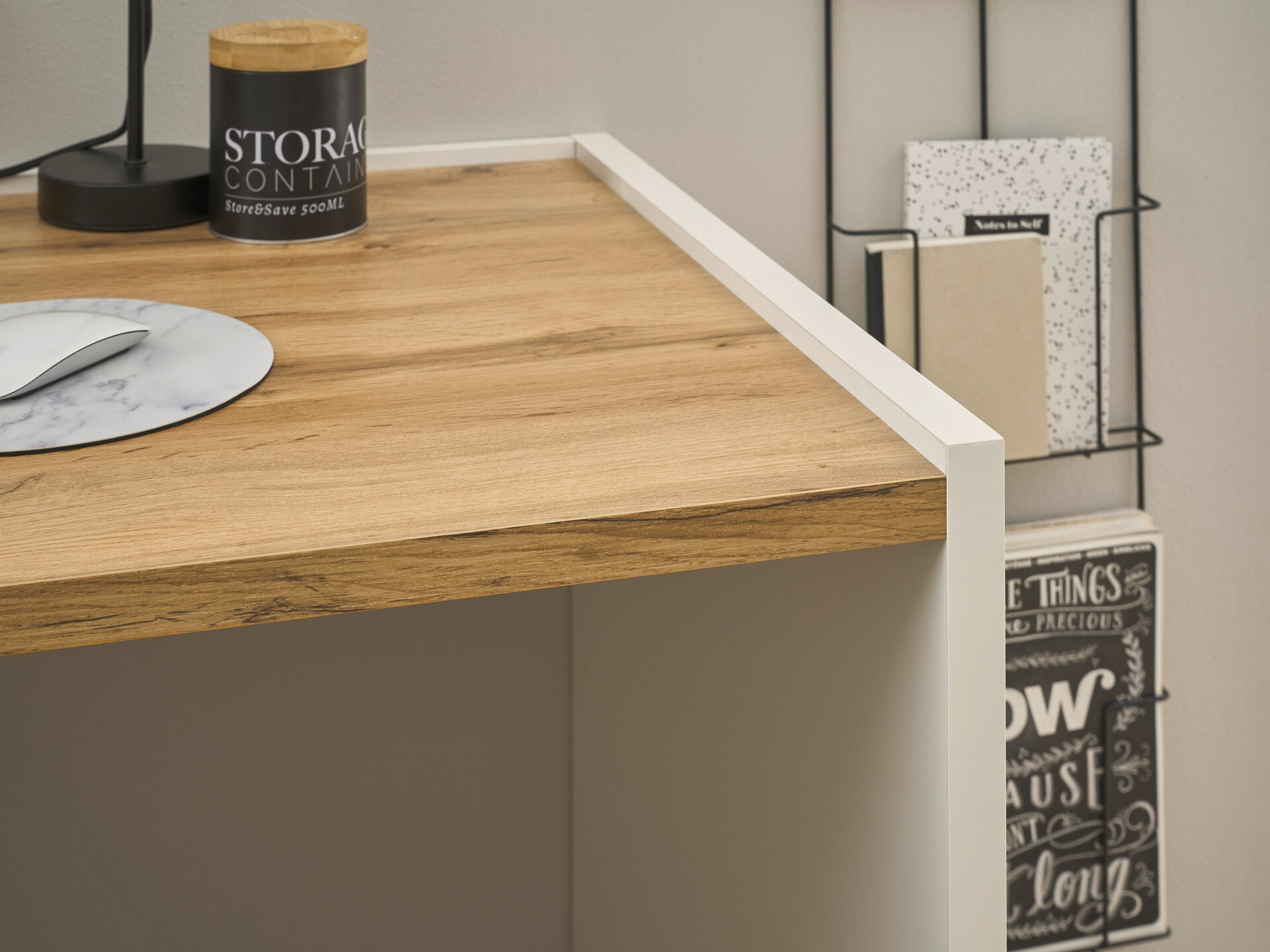 Bureau Elbsori 119 (Blanc + Chêne wotan)