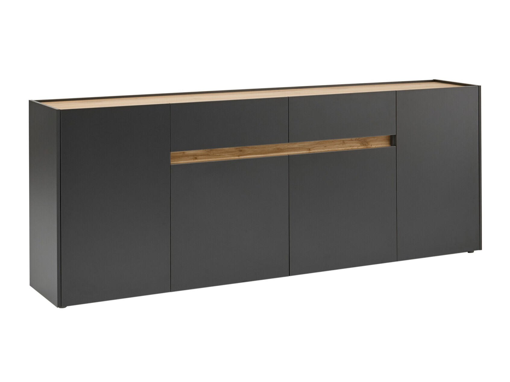 Commode Elbsori 118 (Anthracite + Chêne wotan)