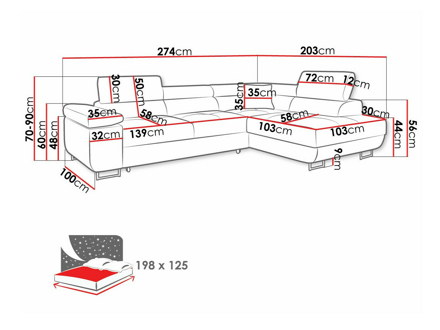 Canapé d'angle Comfivo Eliferu 101 (Boucle Baloo 2073)