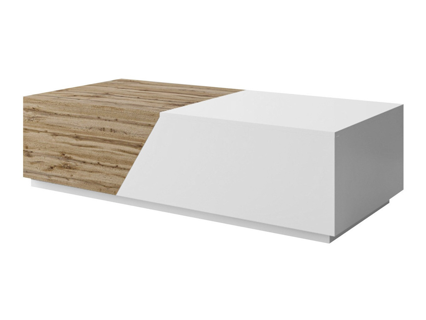 Table basse Comfivo Daldune (Blanc + Chêne wotan)