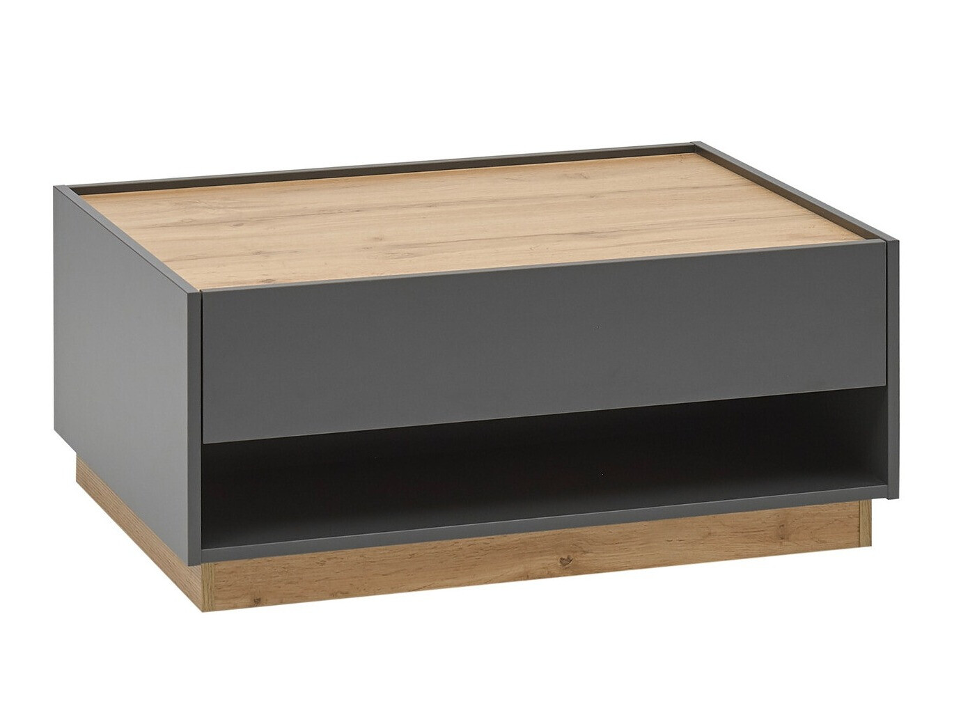 Table basse Elbsori 123 (Anthracite + Chêne wotan)