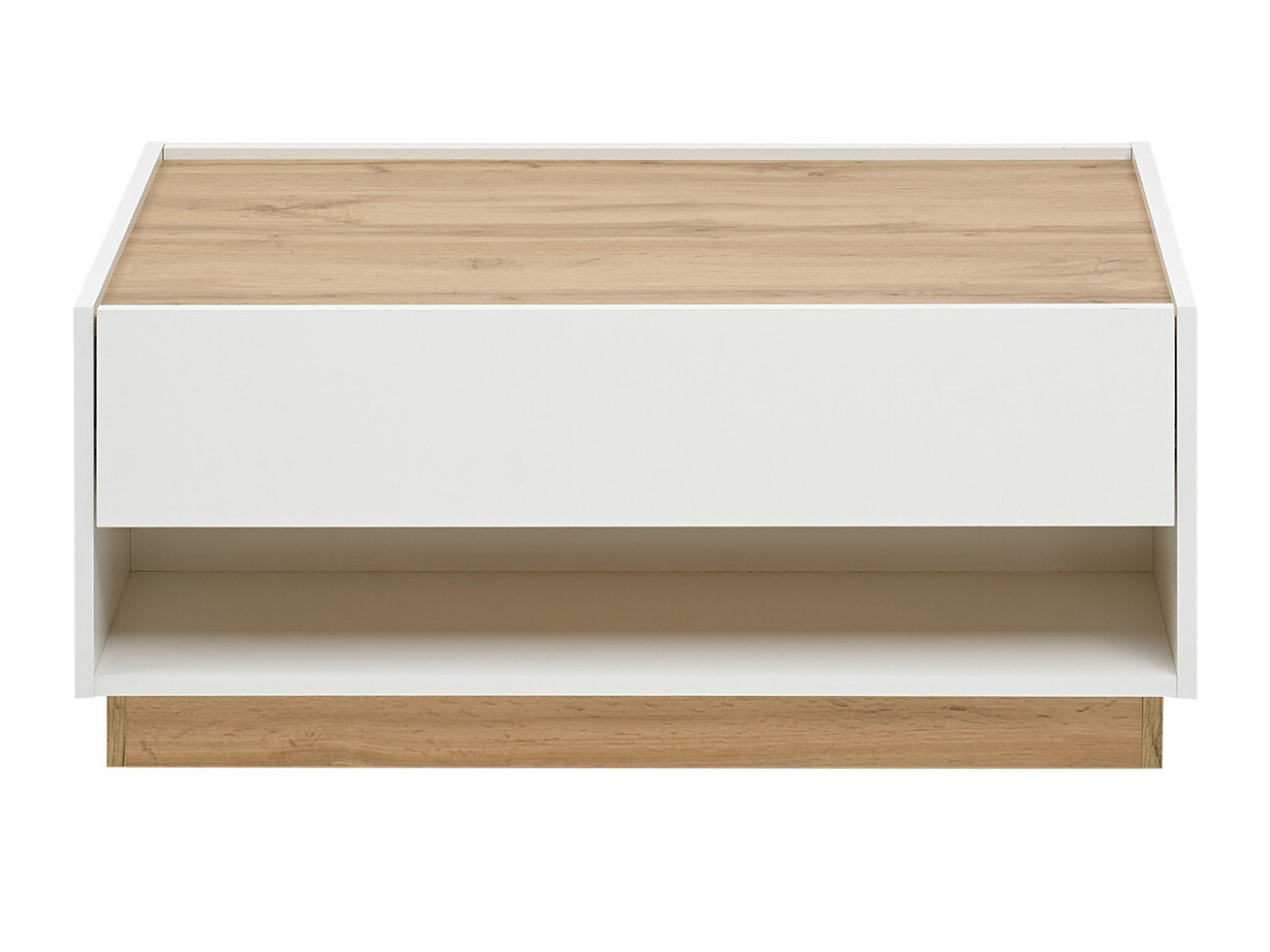 Table basse Elbsori 123 (Blanc + Chêne wotan)