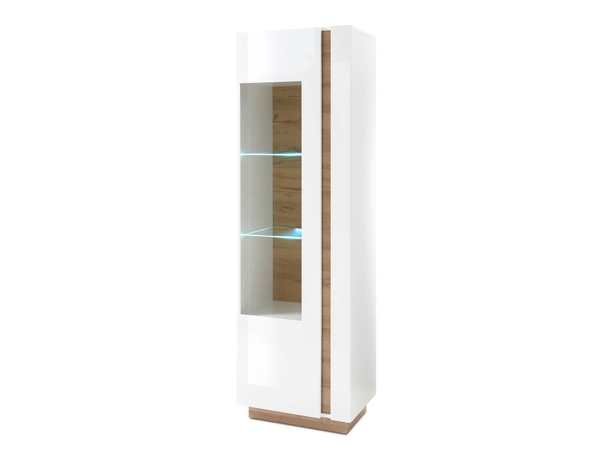 Étagère Veropho 100 (Blanc brillant + Grandson chêne)