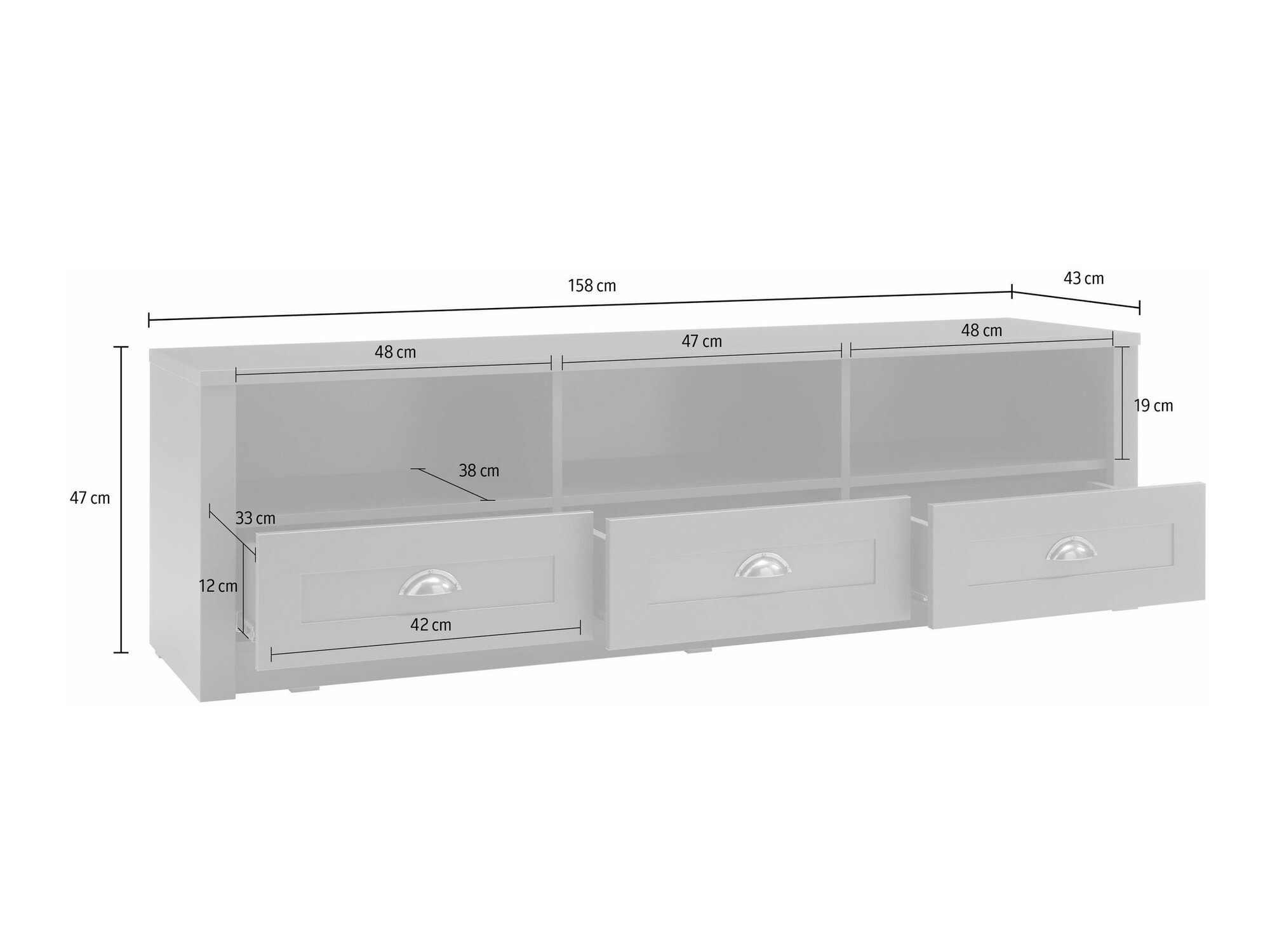 Meuble TV Evalira 100