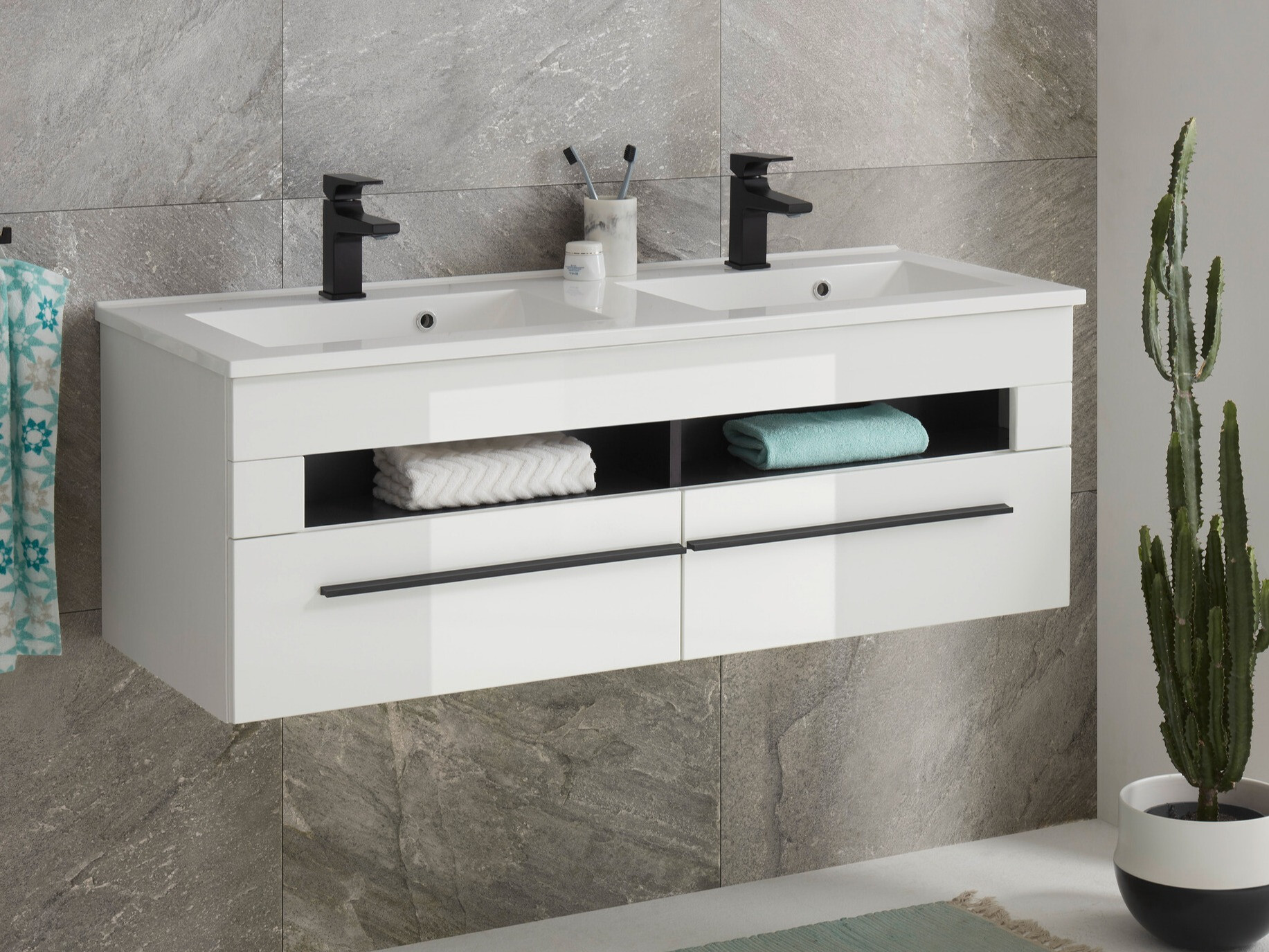 Armoire de salle de bains murale pour lavabo Torbelu 100