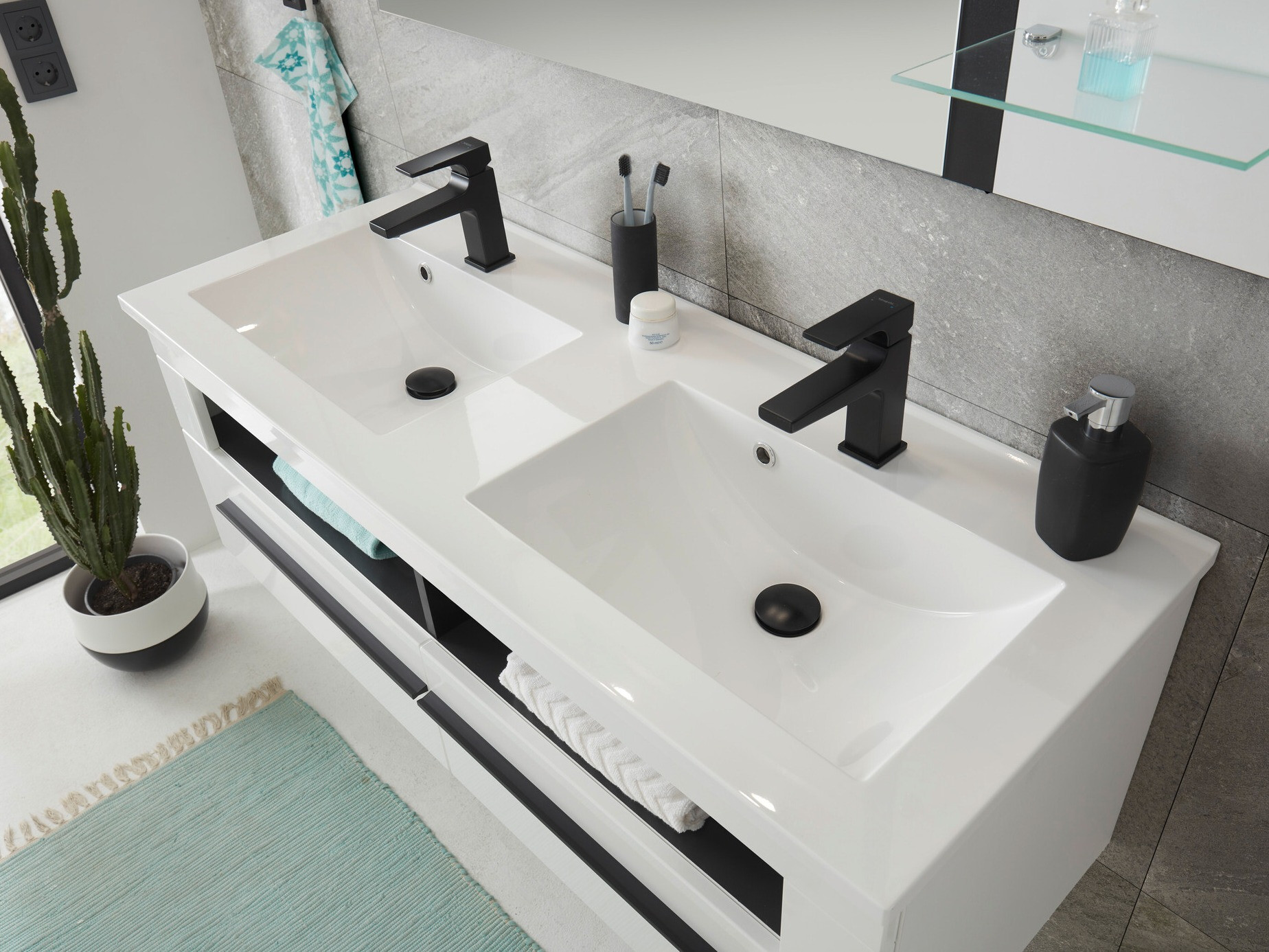 Armoire de salle de bains murale pour lavabo Torbelu 100