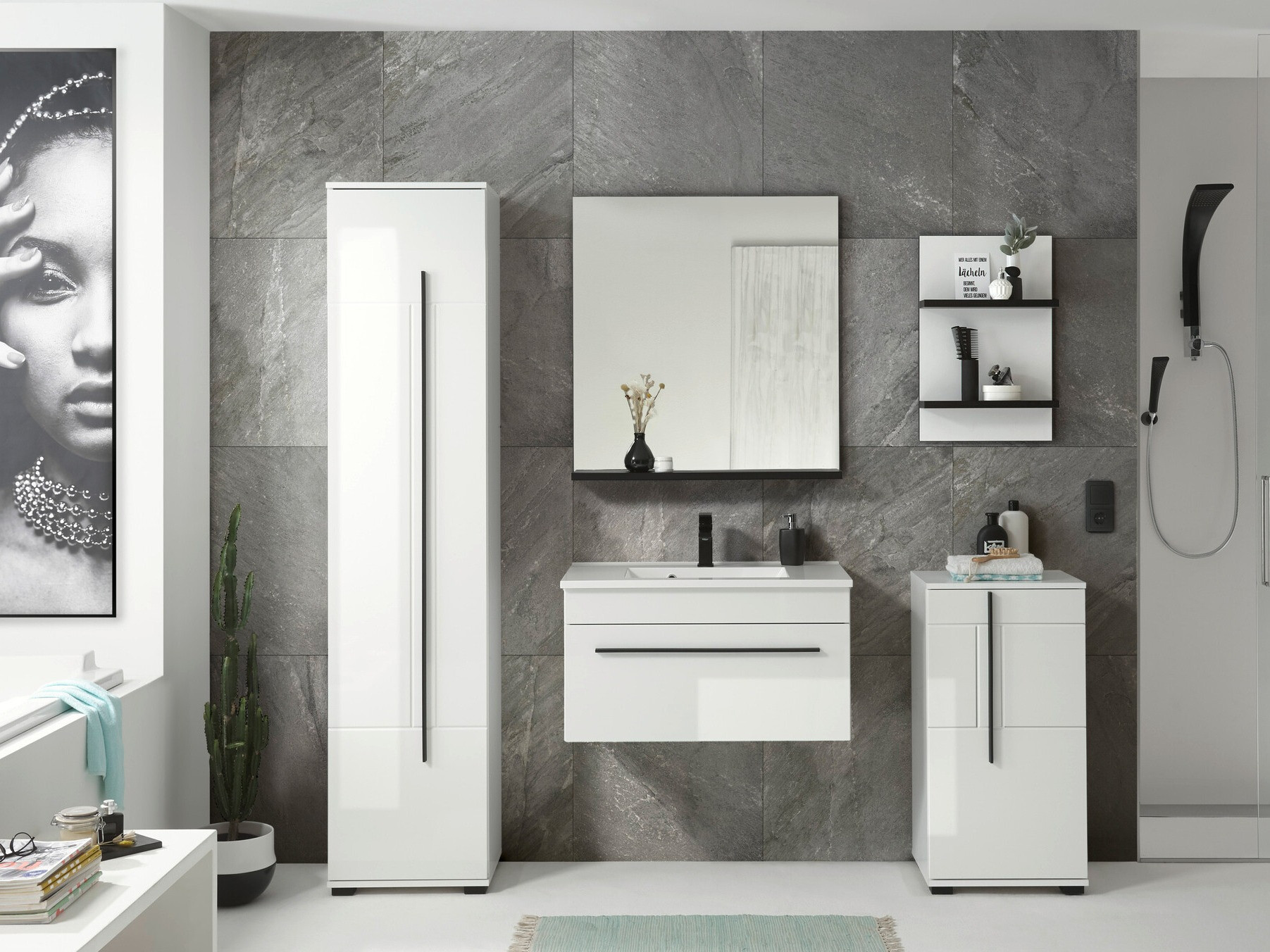 Armoire de salle de bains murale pour lavabo Torbelu 101