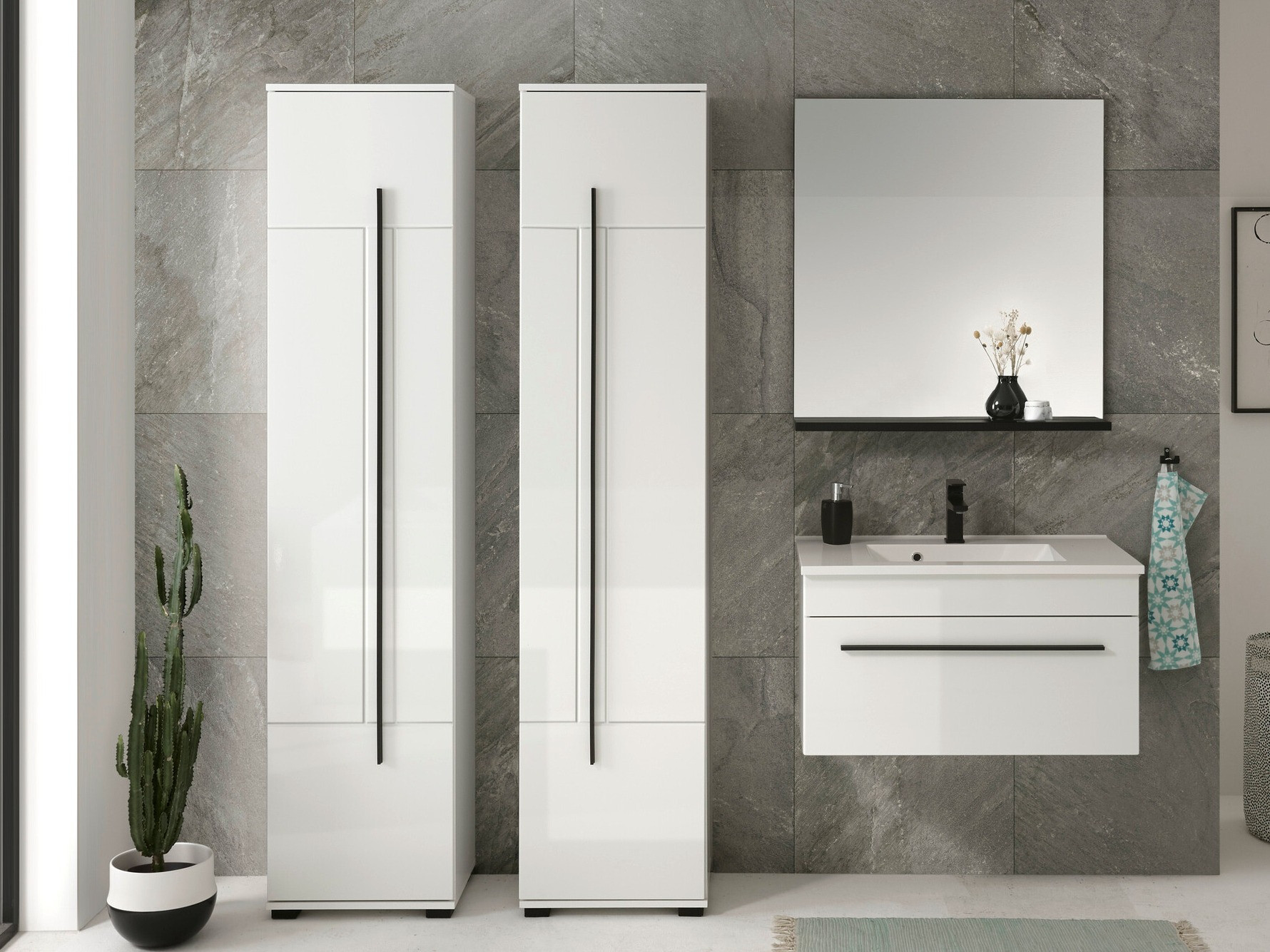 Armoire de salle de bains murale pour lavabo Torbelu 101