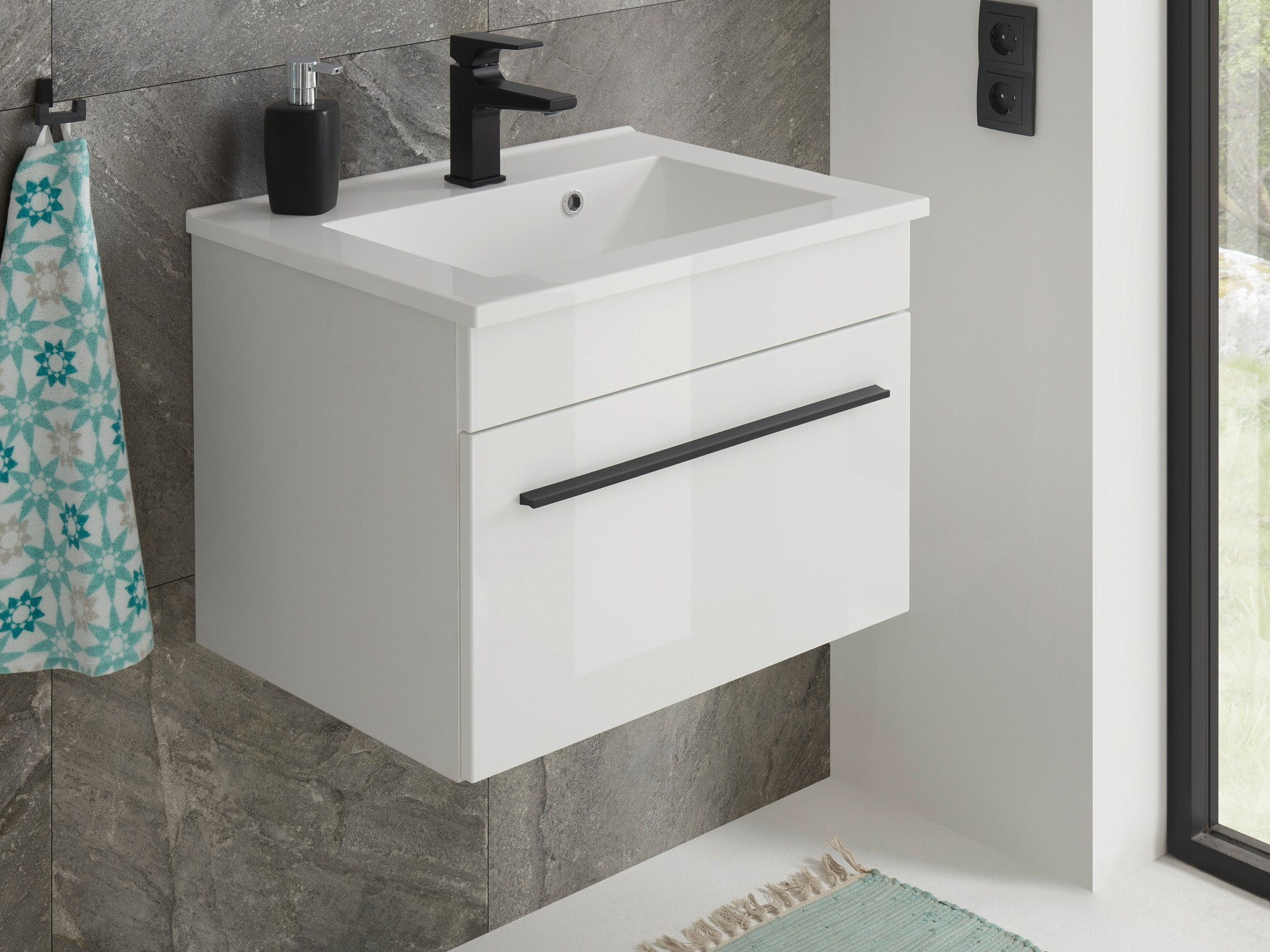Armoire de salle de bains murale pour lavabo Torbelu 102