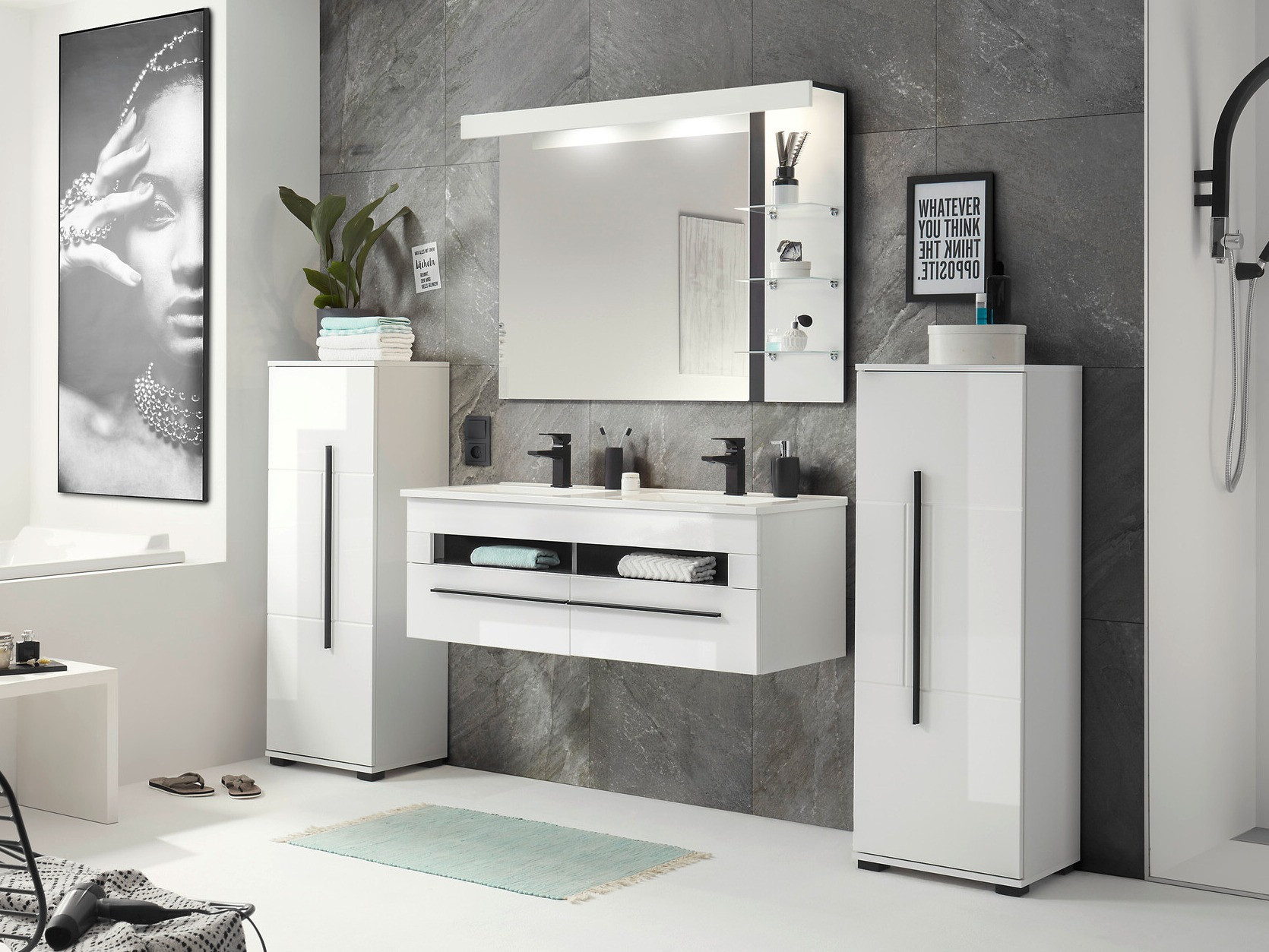 Armoire de bain à poser Torbelu 105