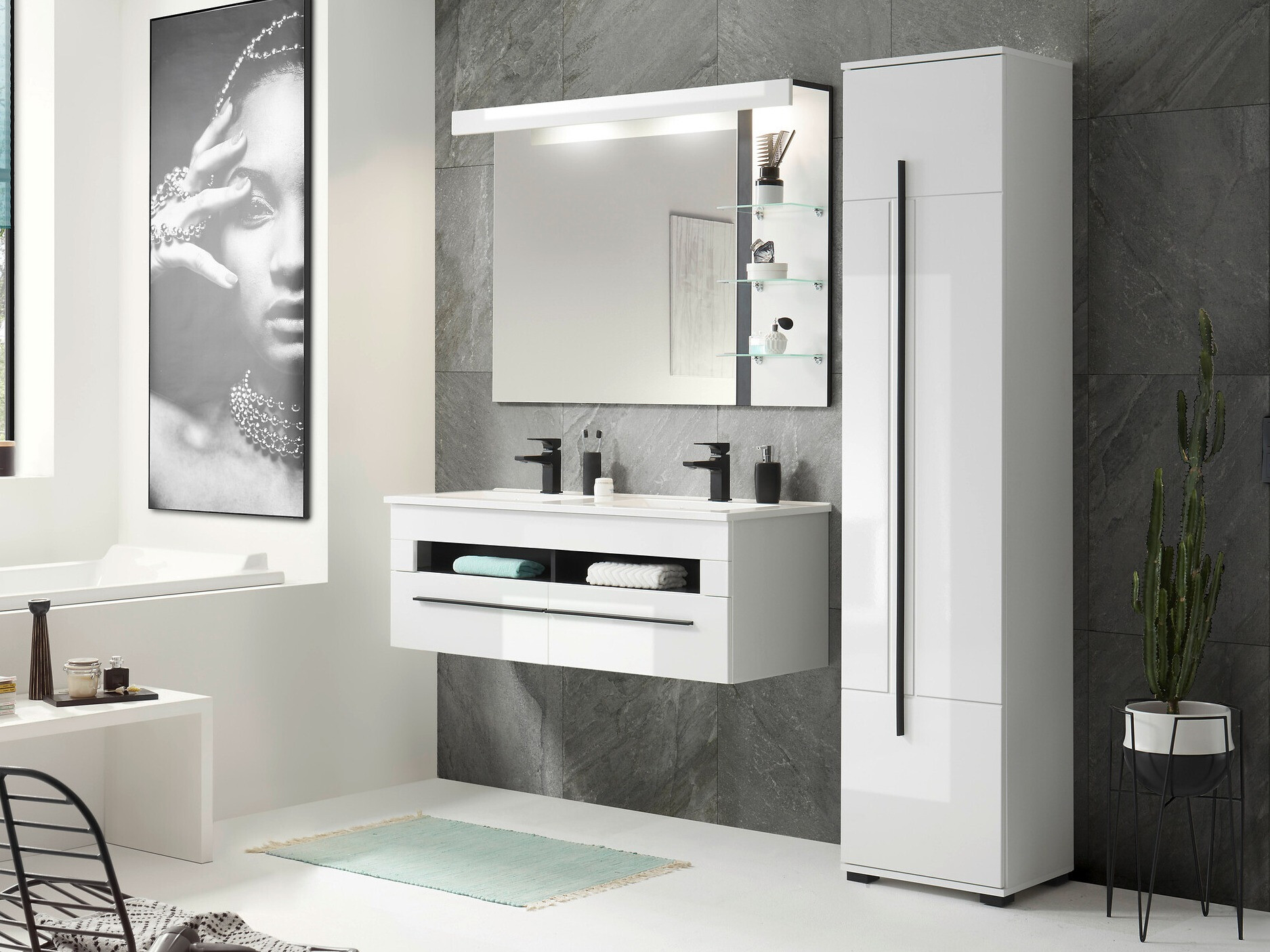 Armoire de bain à poser Torbelu 106