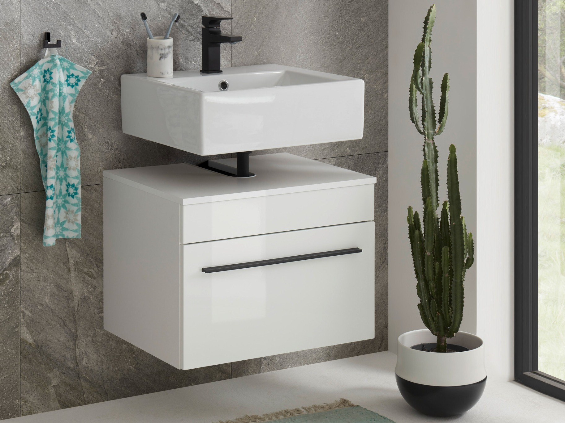 Armoire de salle de bains murale pour lavabo Torbelu 107