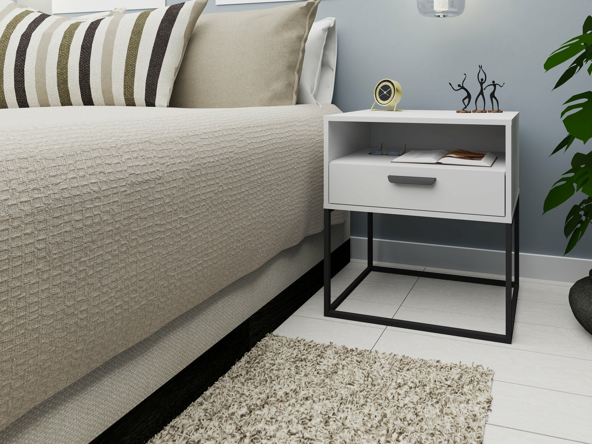 Table de chevet Bristol 192 (Blanc)