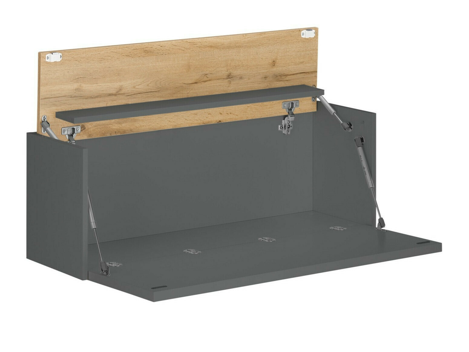 Ensemble de salon Elbsori 140 (Anthracite + Chêne wotan)