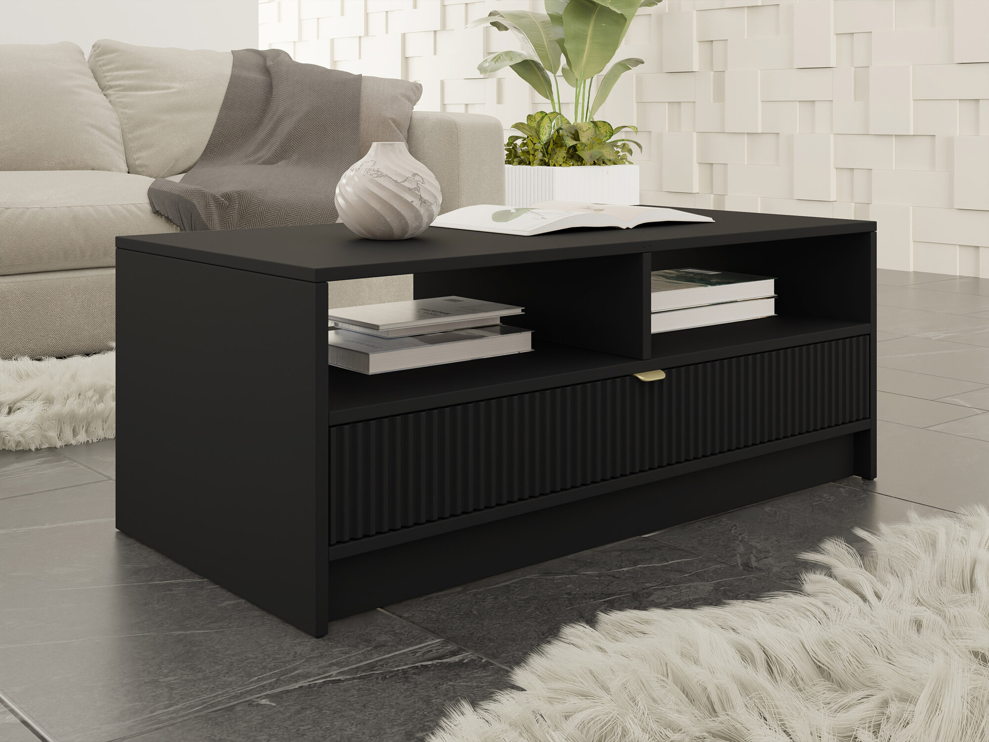 Table basse Comfivo Papilio (Noir)