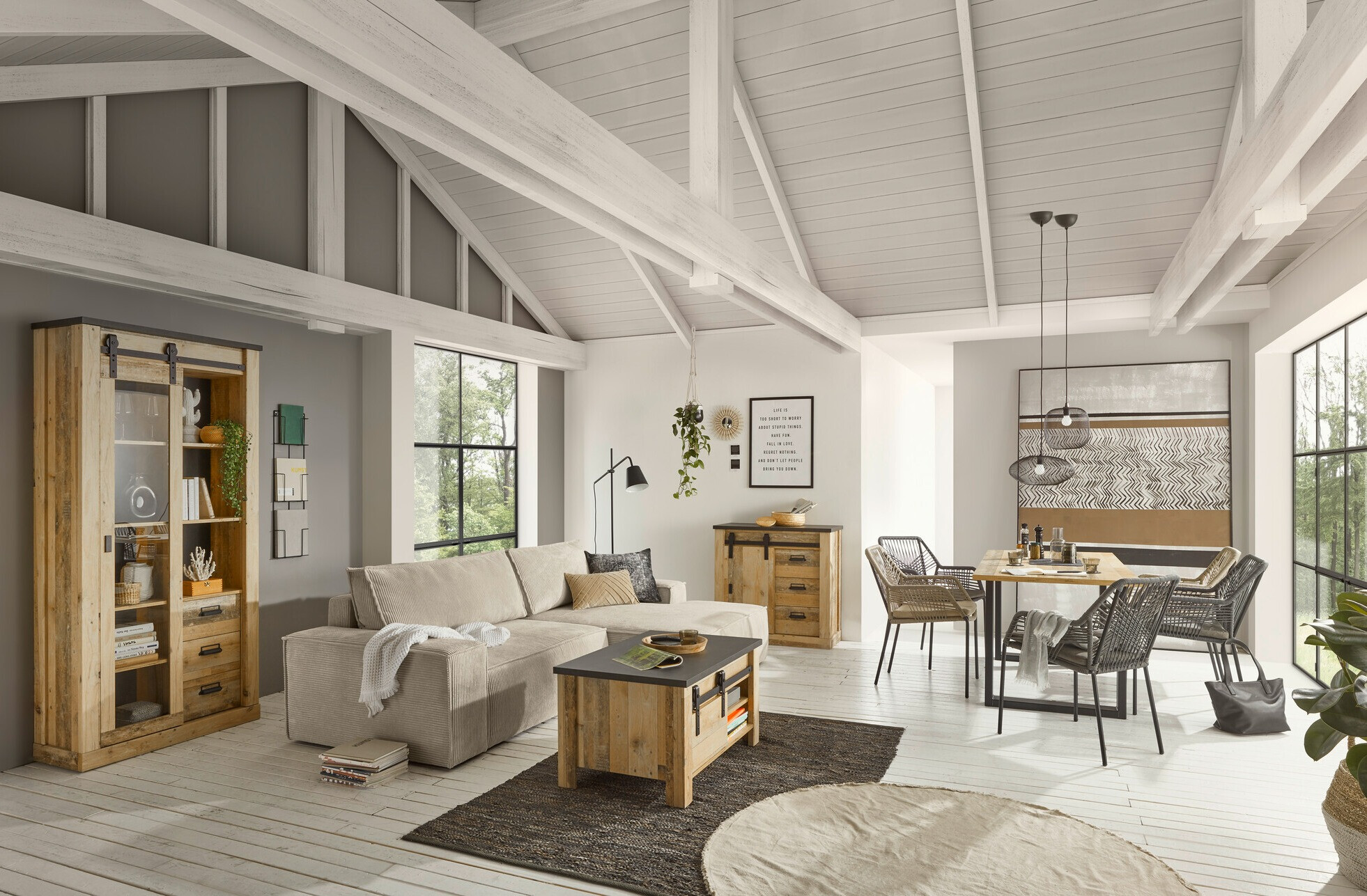 Table Cirtale 100 (Arbre âgé + Anthracite)