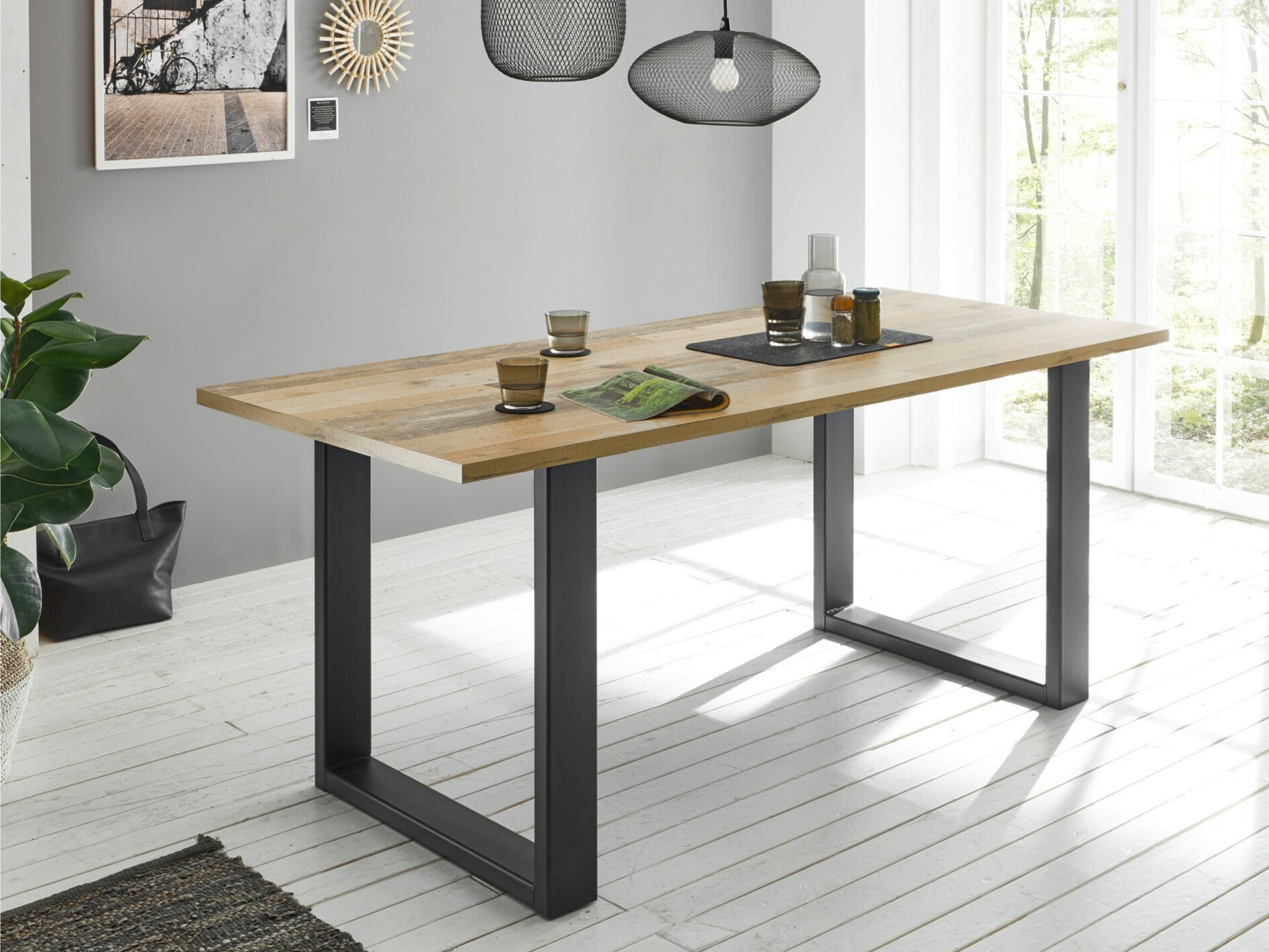 Table Cirtale 100 (Arbre âgé + Anthracite)