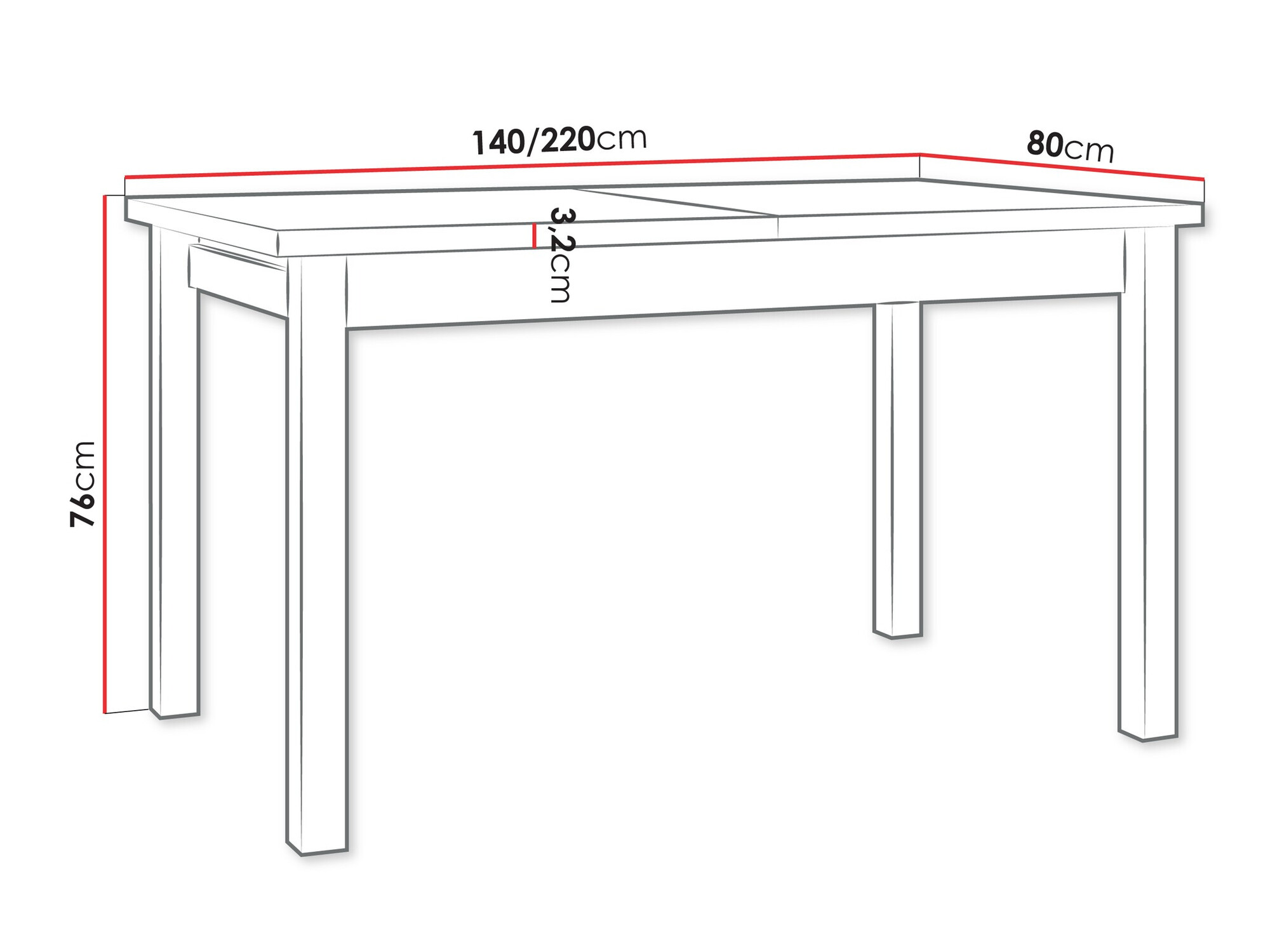 Table Victorville 359 (Grandson chêne + Blanc)