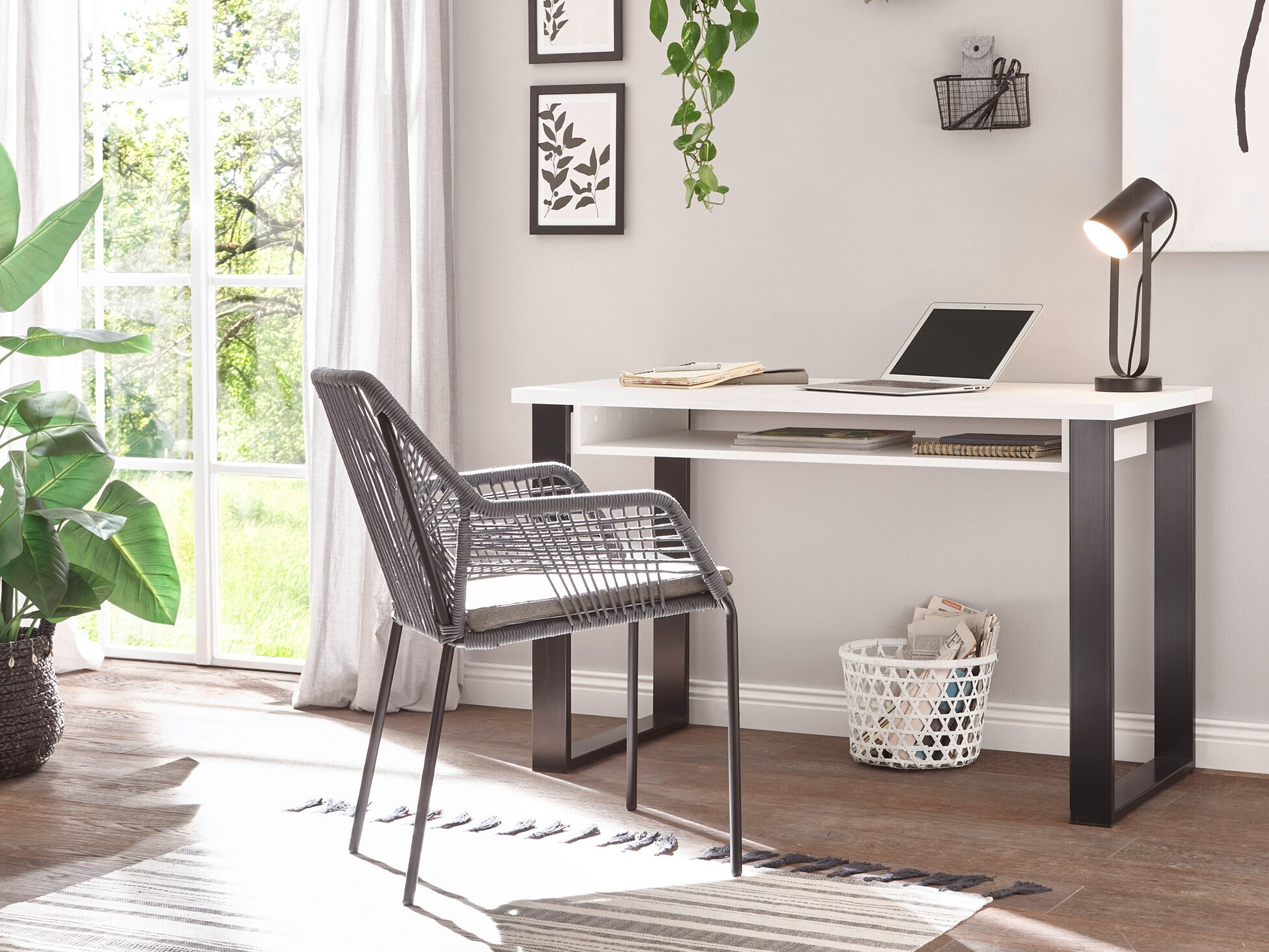 Bureau Cirtale 101 (Pin blanchi + Anthracite)