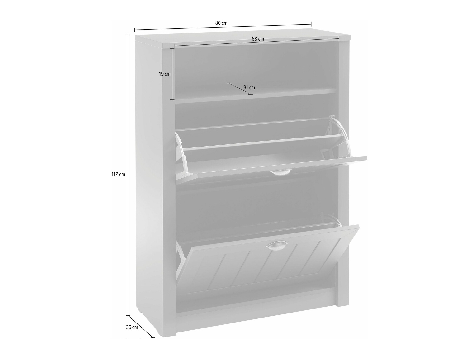 Meubles à chaussures Evalira 120