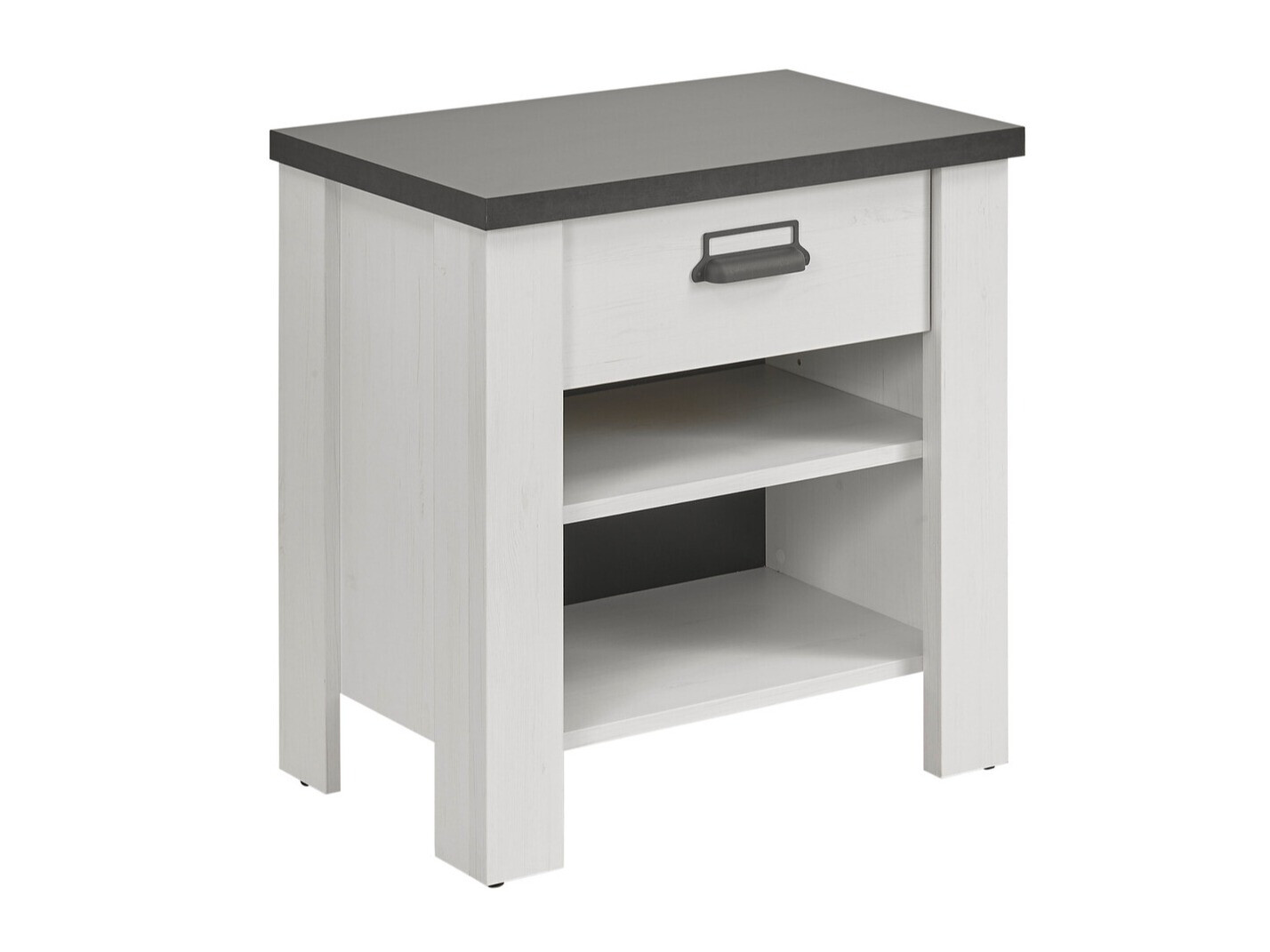 Table de chevet Cirtale 102 (Anthracite + Pin blanchi)