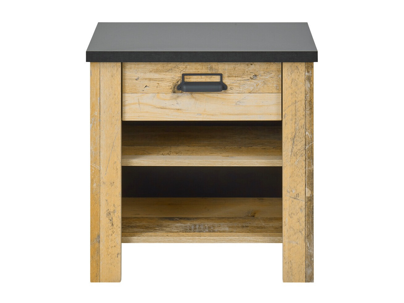 Table de chevet Cirtale 102 (Arbre âgé + Anthracite)